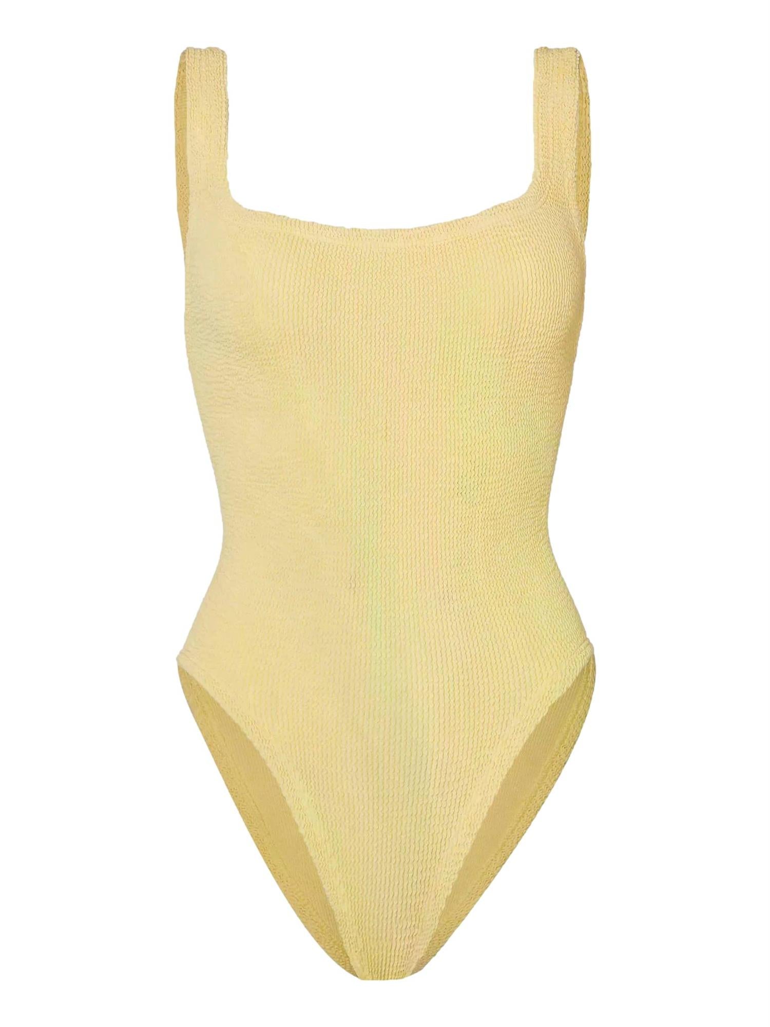 Hunza G Square Neck Swim Butter Badedrakt Gul - modostore.no