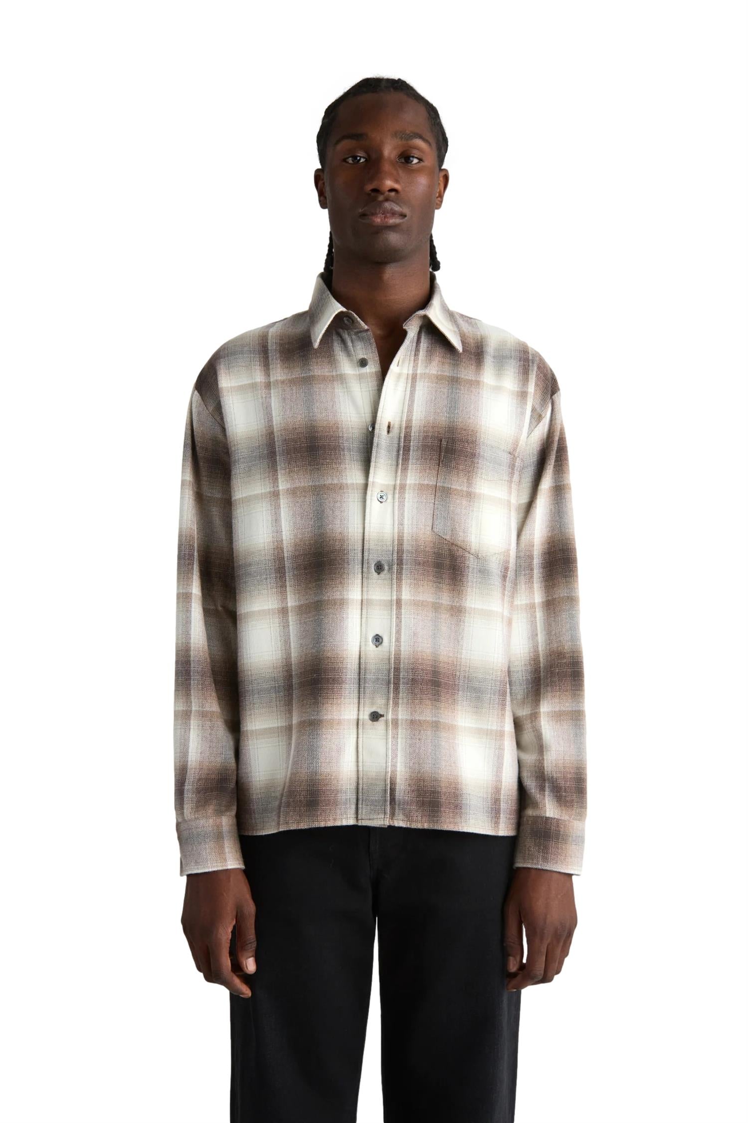Livid Lefty Brown Check Skjorte Brun Mønster - modostore.no