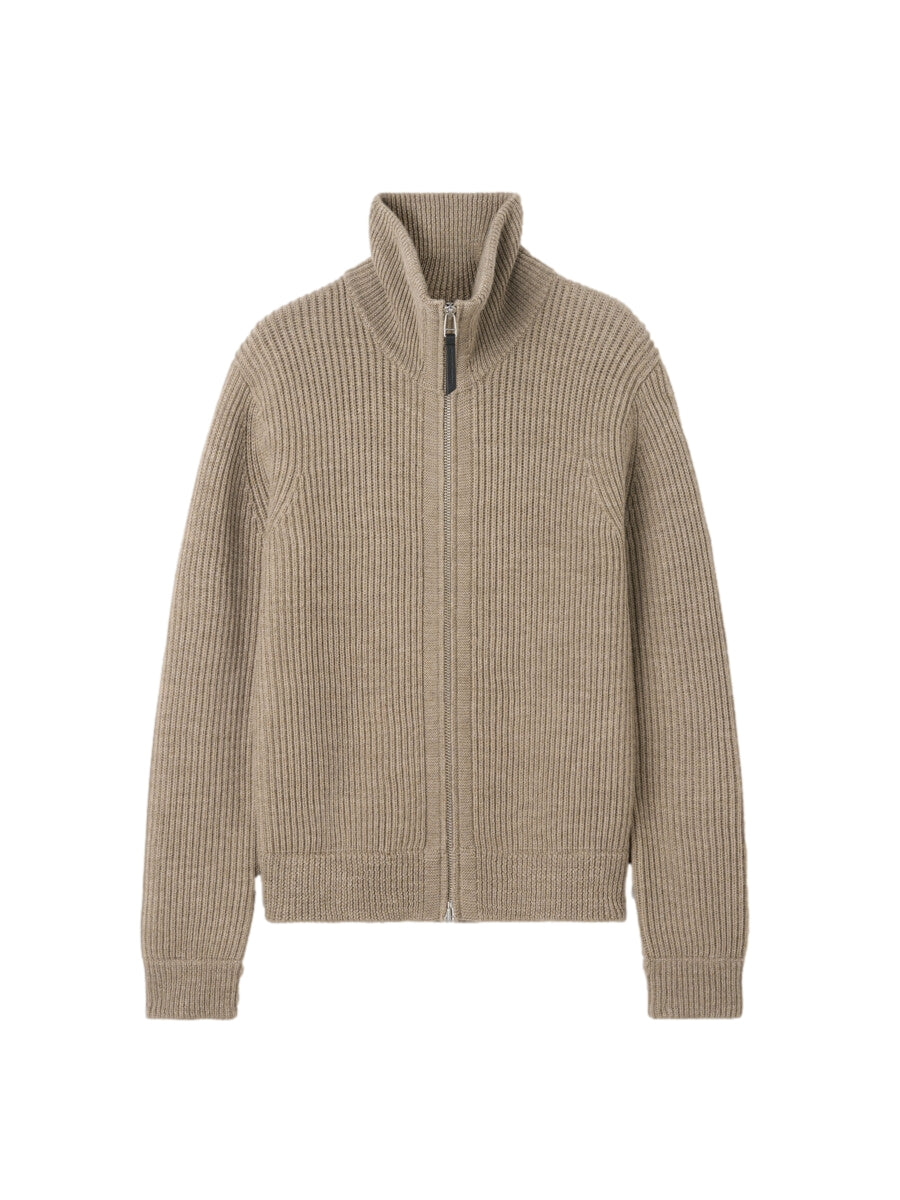 Tiger of Sweden Niall Zip-Up Genser Beige - modostore.no