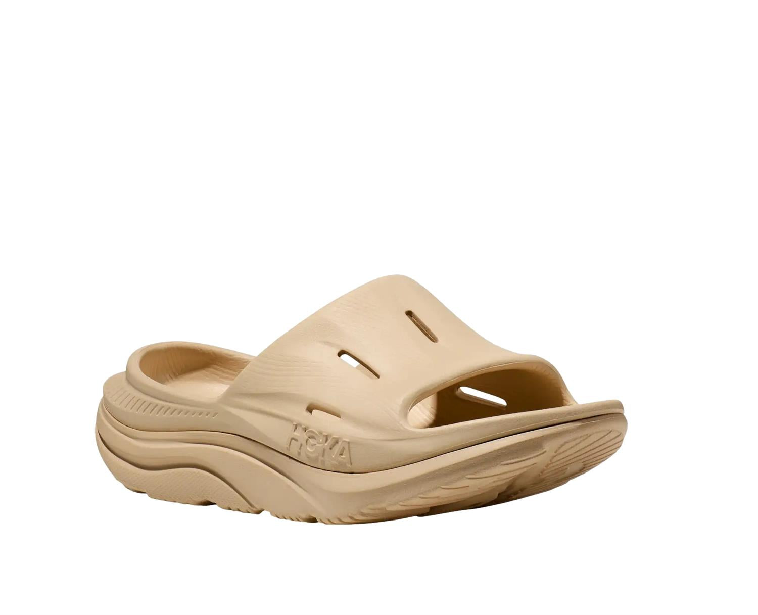 HOKA U Ora Recovery Slide 3 SSSS Sko Beige - modostore.no