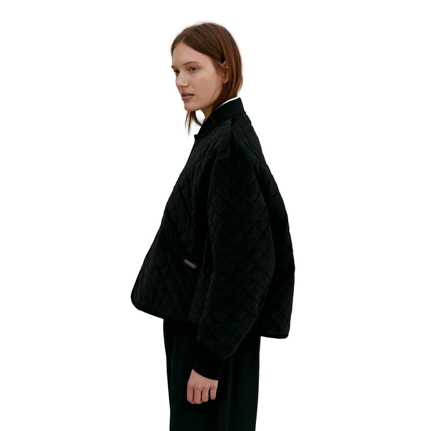 Lavenham Paneled Bomber Jacket Jakke Sort