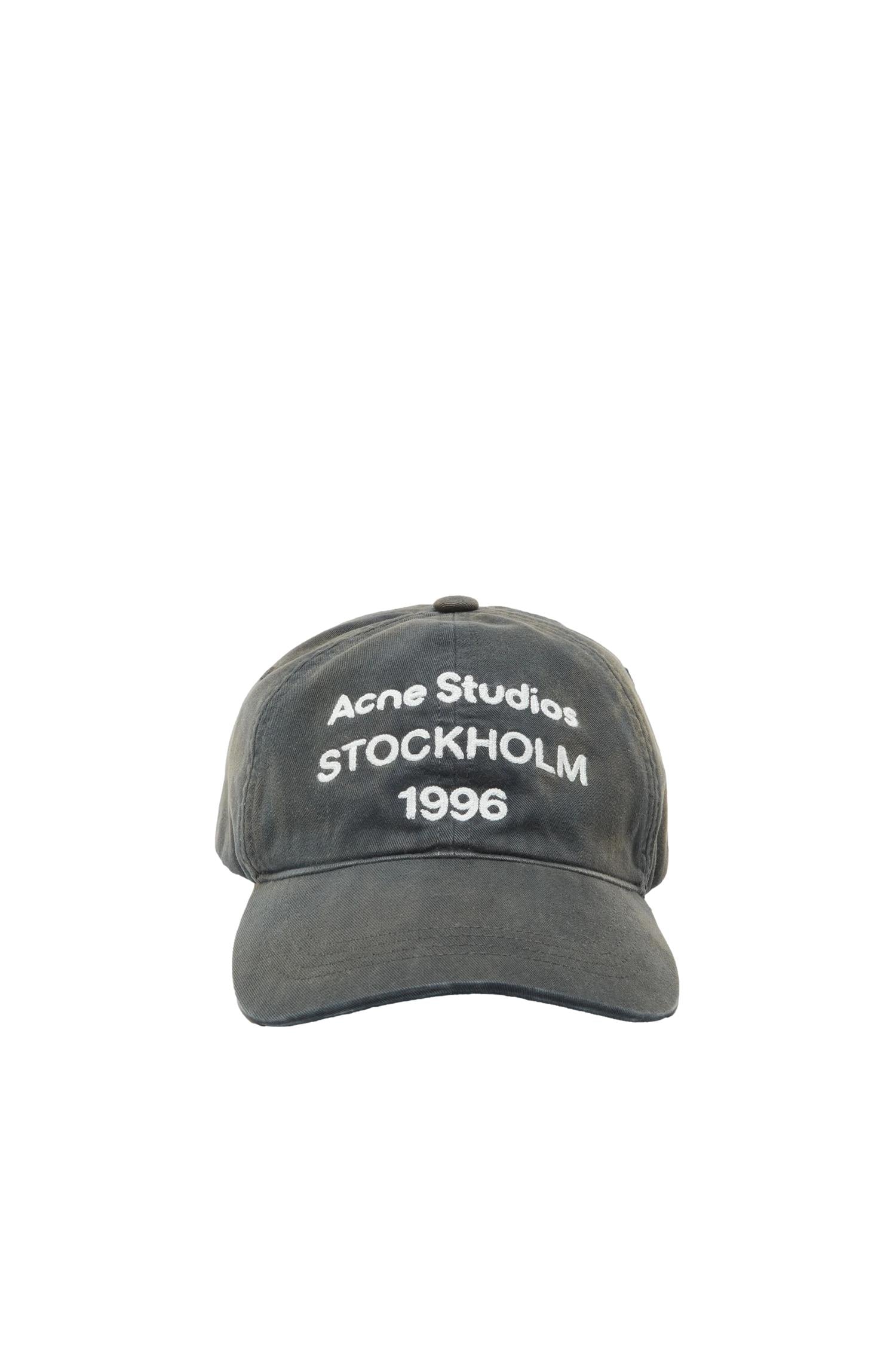 Acne Logo Cap Caps Vasket Sort