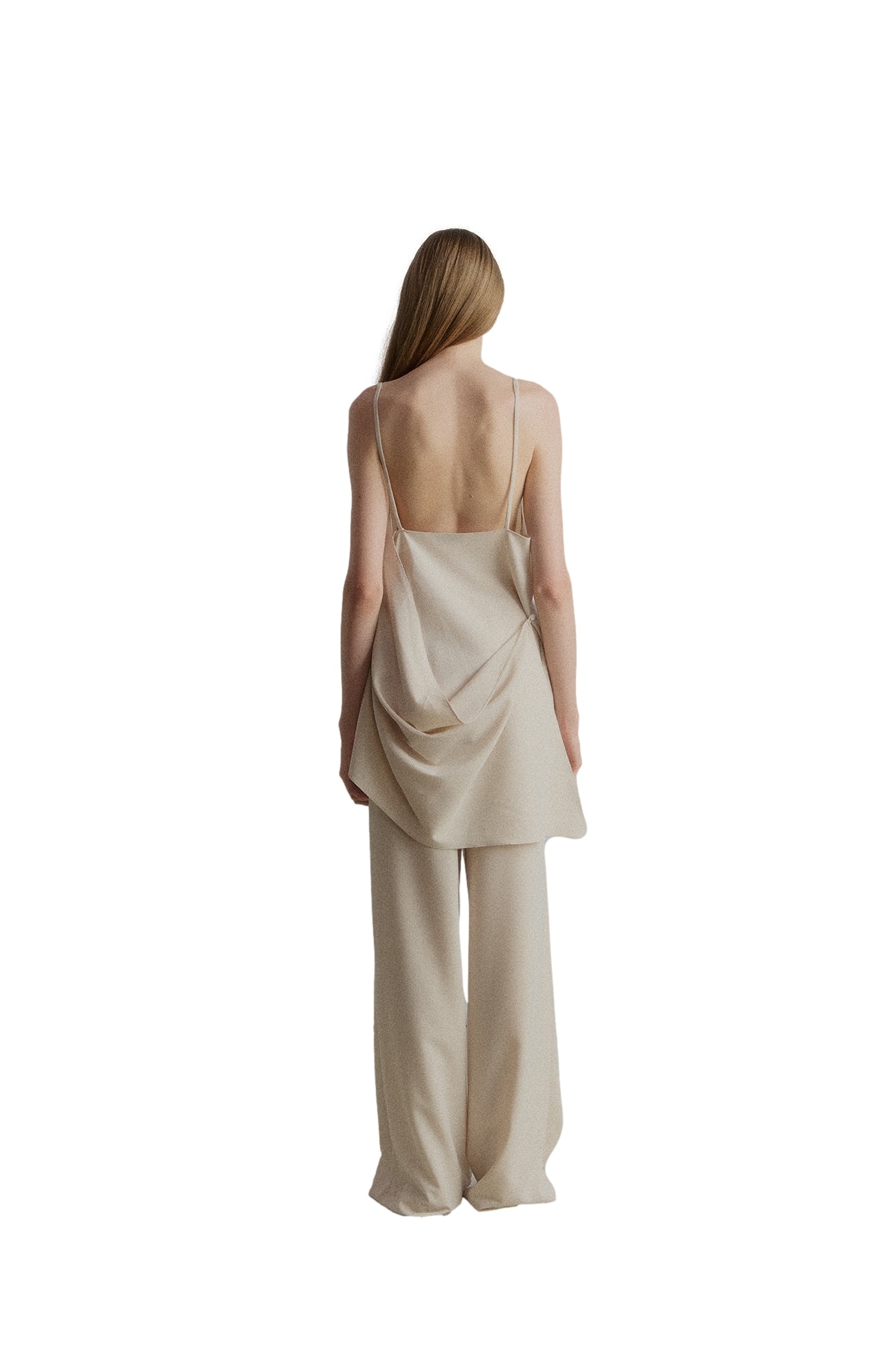 Viktoria Chan Esha Wide Leg Trousers Bukse Beige - modostore.no