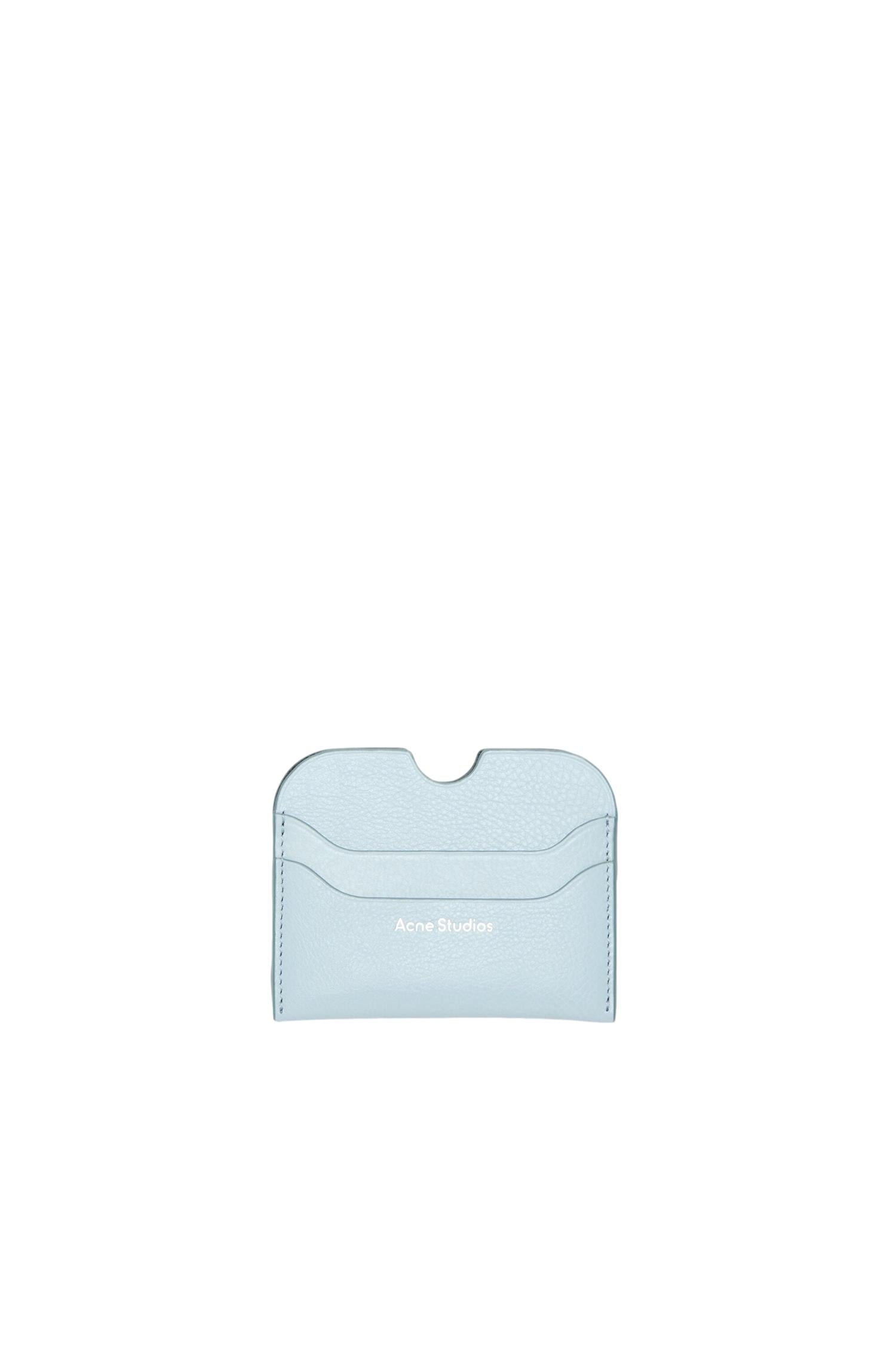 Acne Leather card holder Lommebok Lyseblå