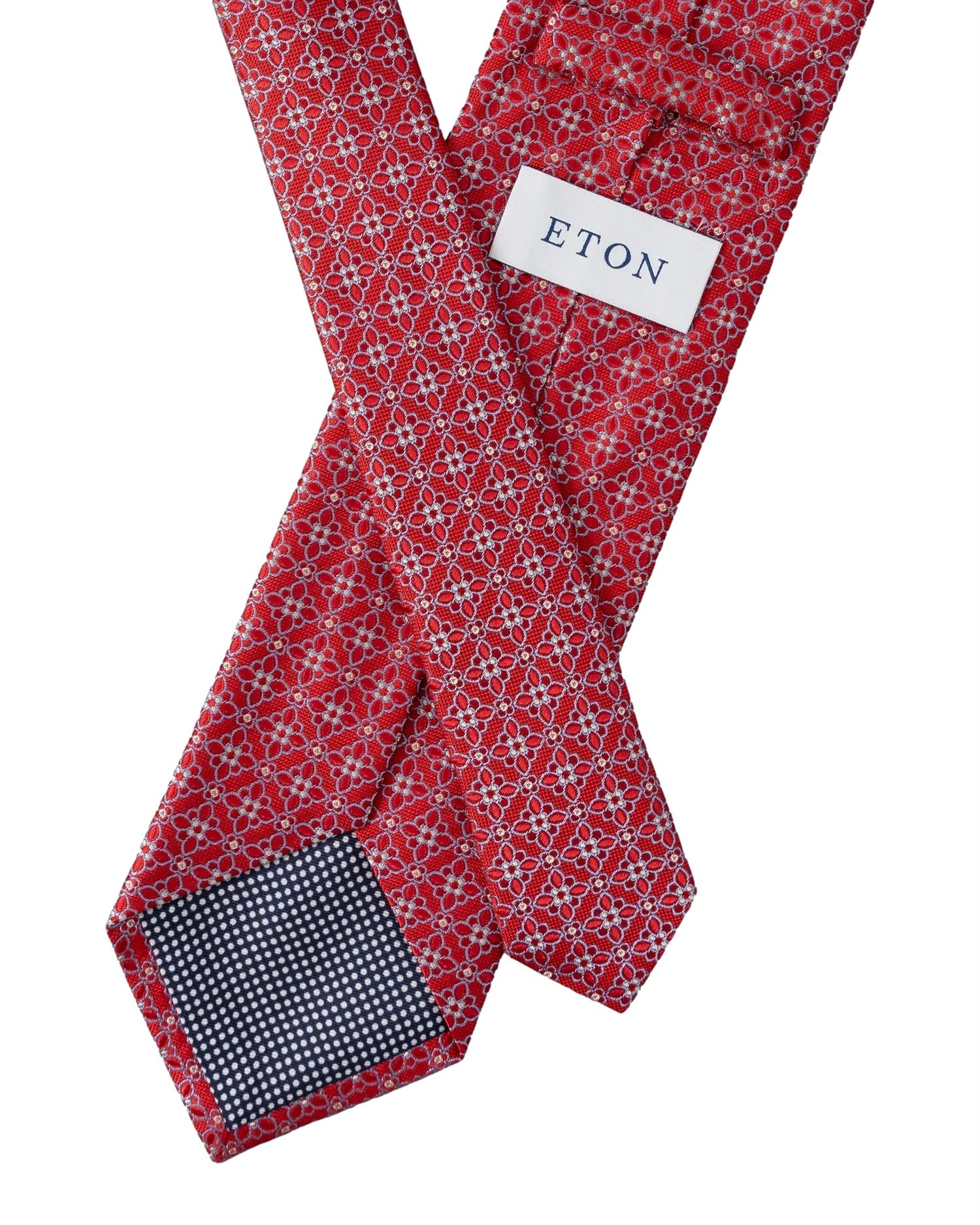 Eton Tie Slips Rødt Mønster - modostore.no