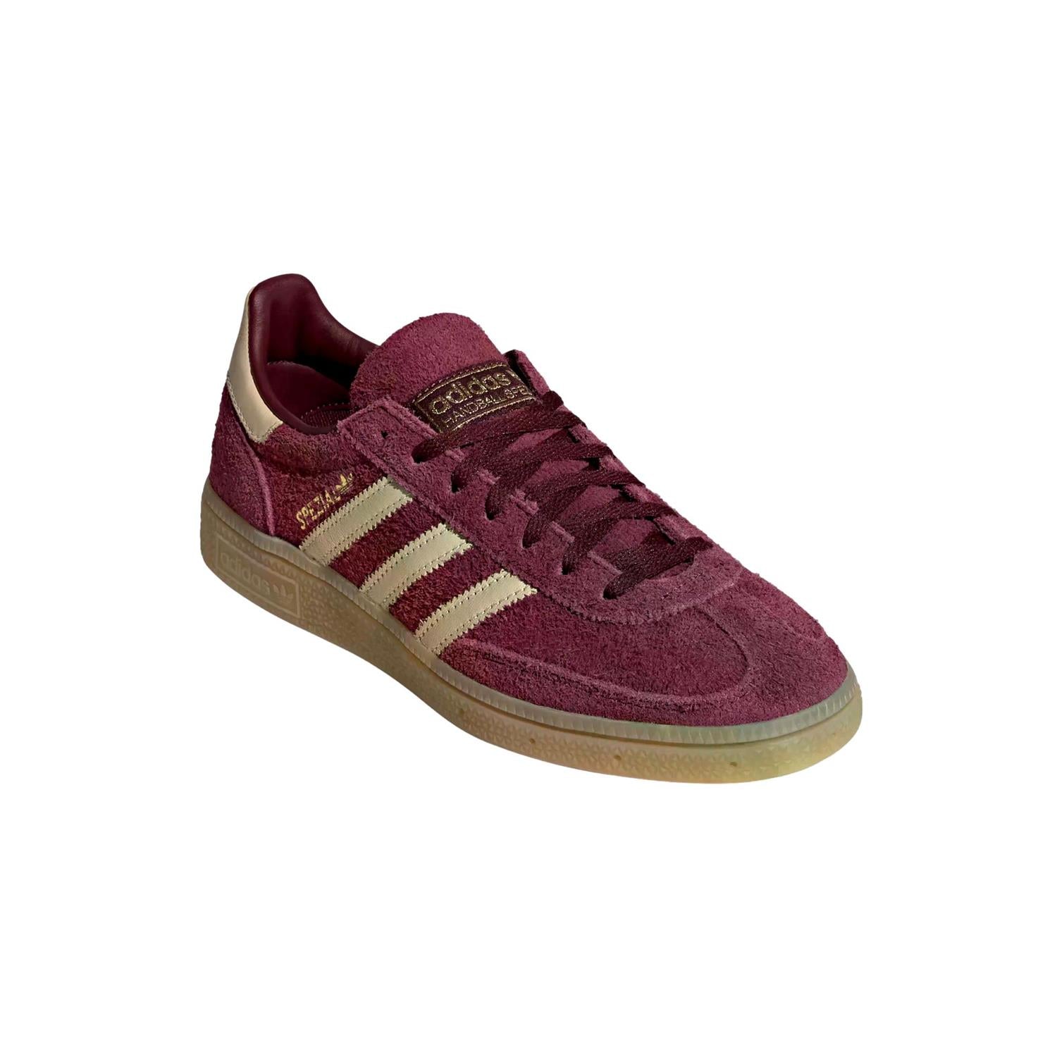 Adidas Handball Spezial W KK0929 burgunder fargede sko for håndball, med komfortabel passform og robuste materialer
