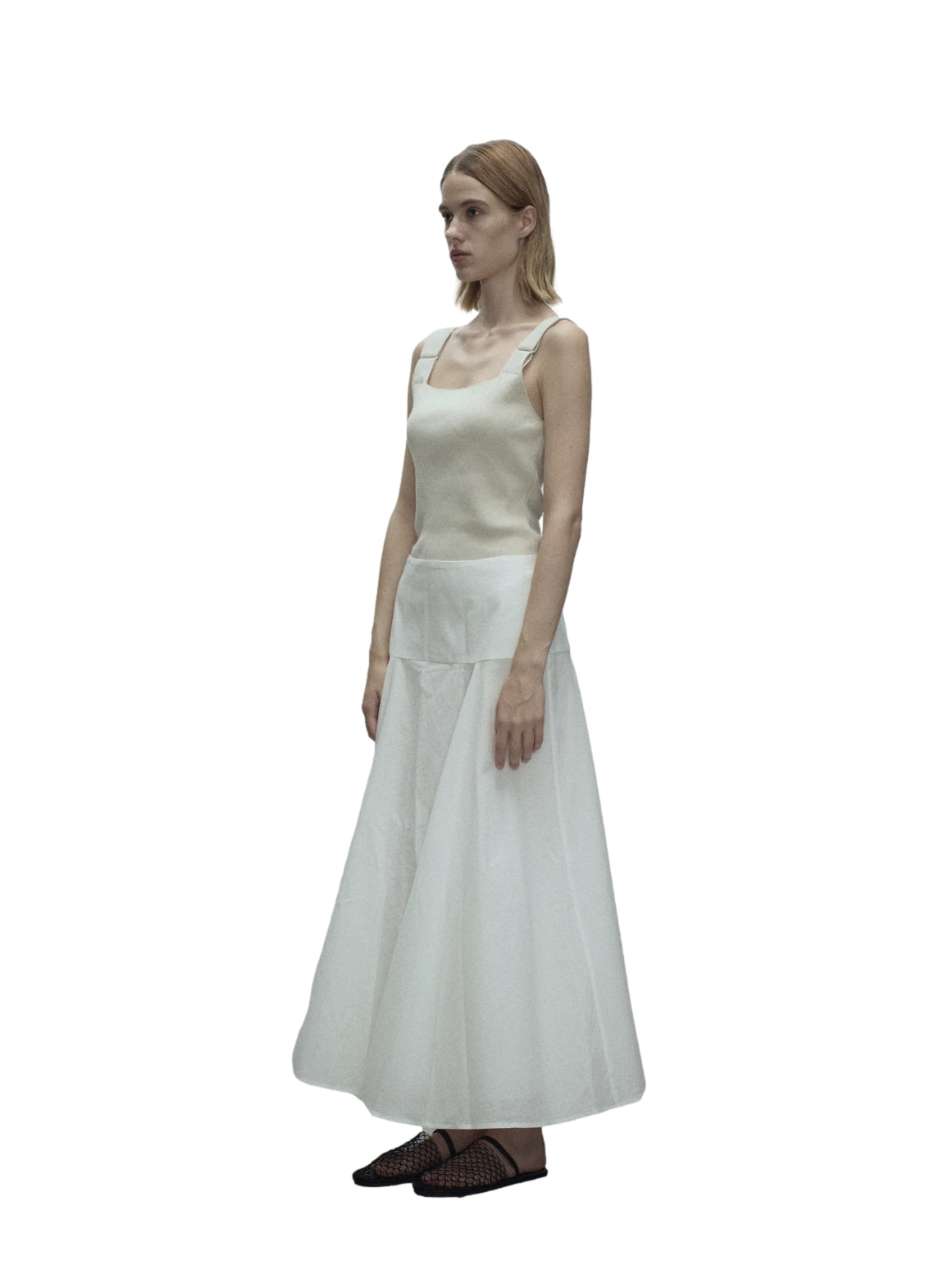 Viktoria Chan Gelene linen skirt Skjørt Hvit - modostore.no