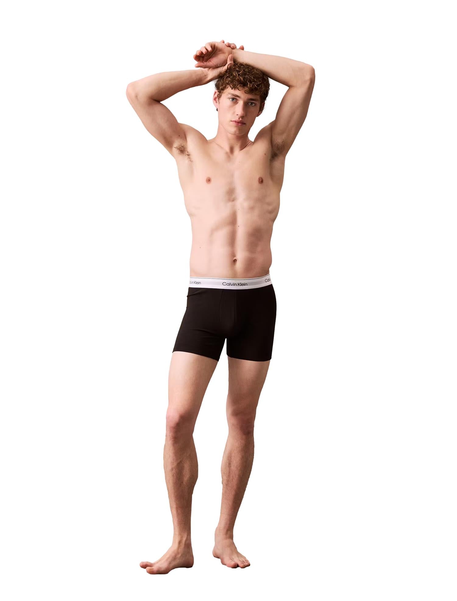 Calvin Klein Underwear Boxer Brief Modern Cotton 3PK Boxershorts Hvit/Grå/Sort - modostore.no