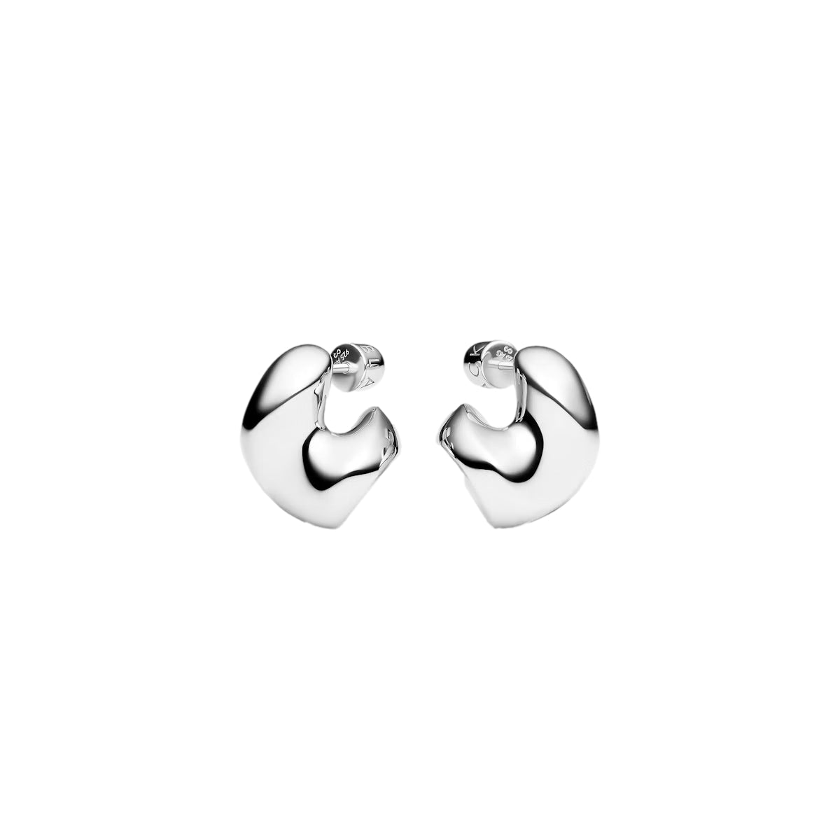 Maria Black Saddle Earrings Small Øredobber Sølv