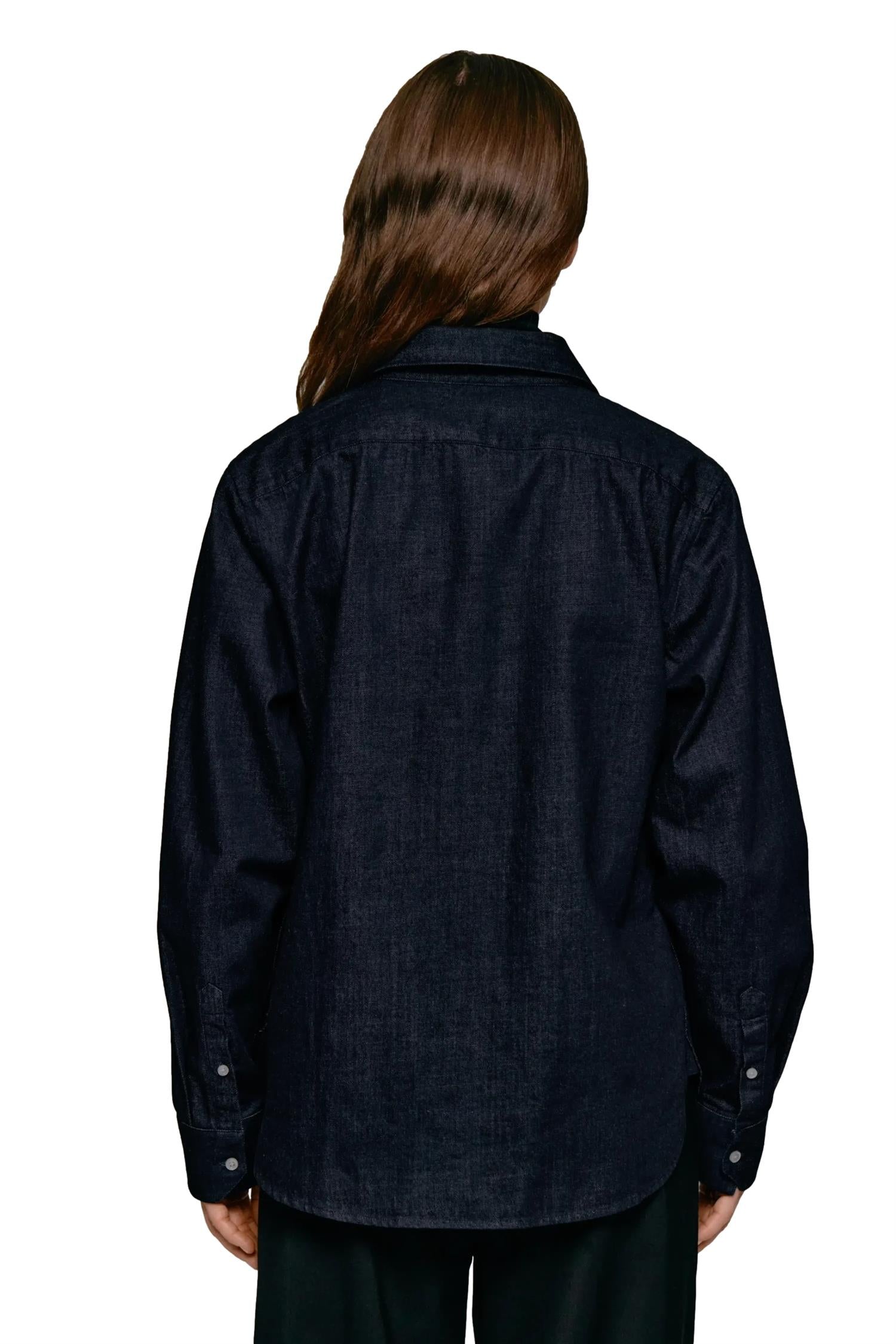 Julie Josephine Liv Denim Shirt Skjorte Mørkeblå - modostore.no
