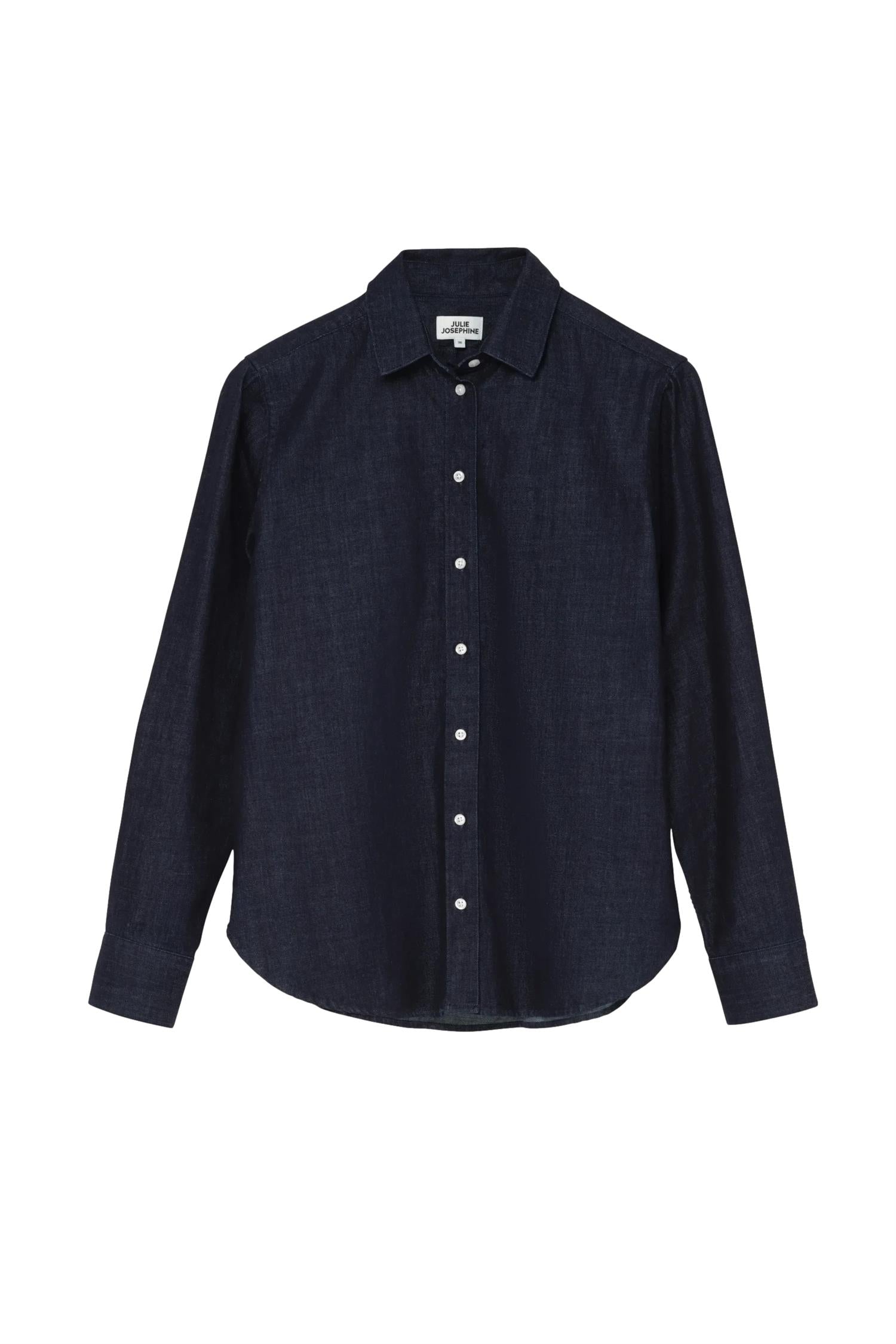 Julie Josephine Liv Denim Shirt Skjorte Mørkeblå - modostore.no