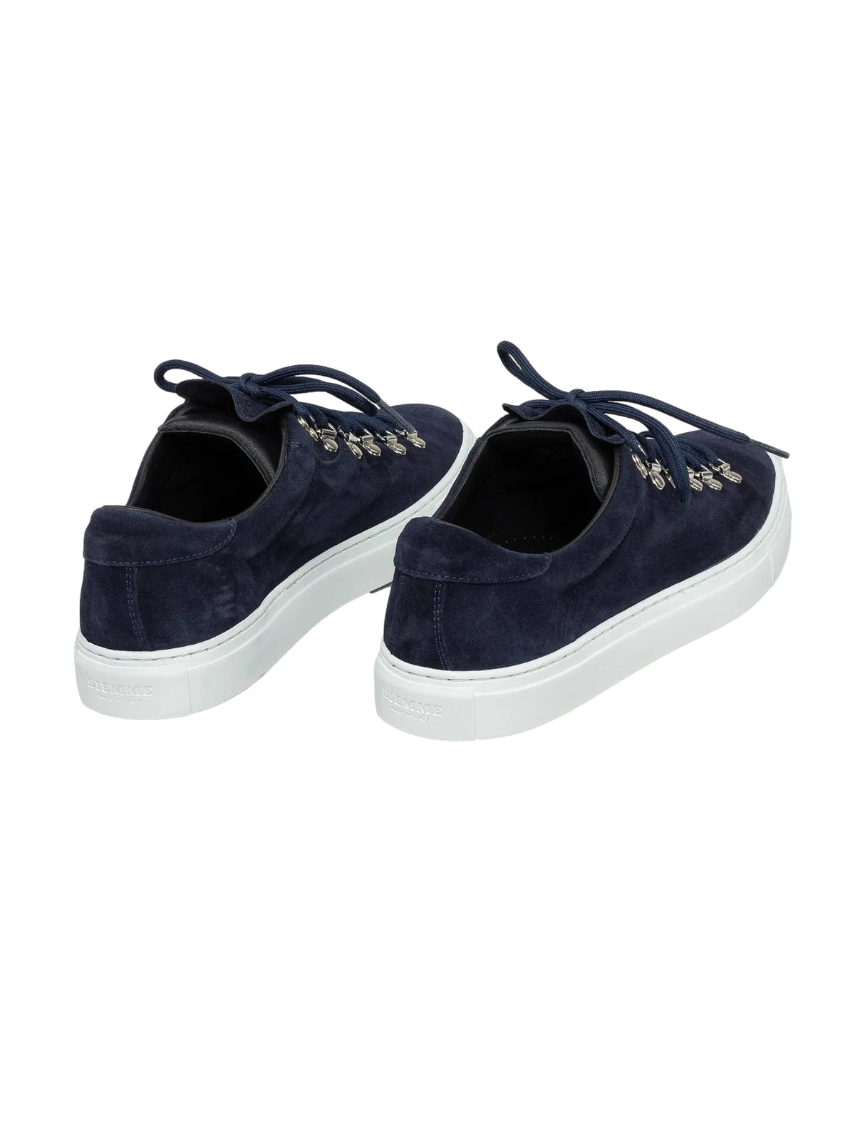 Diemme Marostica lave plattform sko i marineblå nubuck, casual og komfortabelt design for menn.