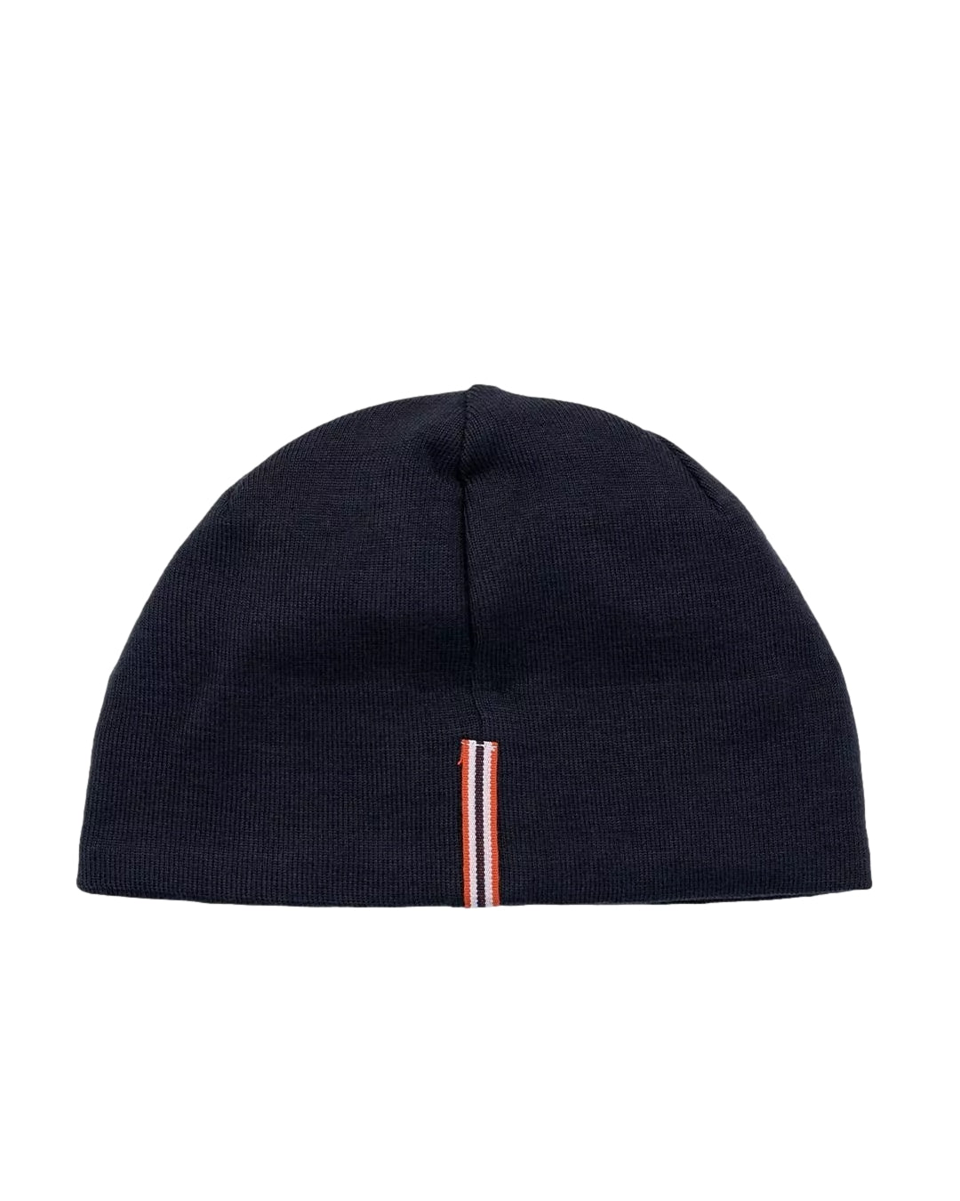 Amundsen Navy beanie lue i ull, vises på bildet, varm og komfortabel lue i dyp blå farge.