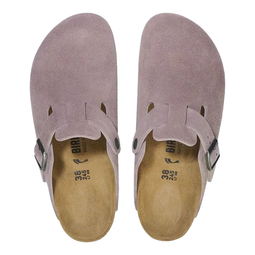 Birkenstock Boston Suede Narrow Faded Purple Sko Lilla/Grå - modostore.no