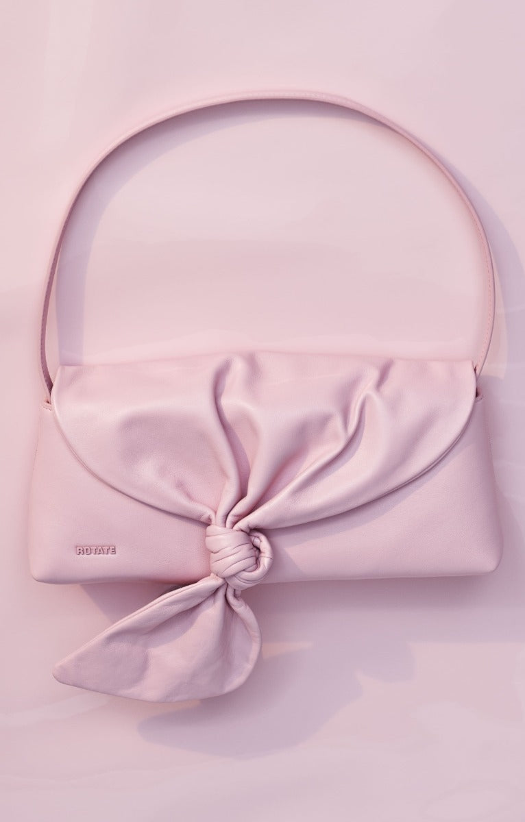 ROTATE Leather Knot Scarf Bag Veske Rosa - modostore.no