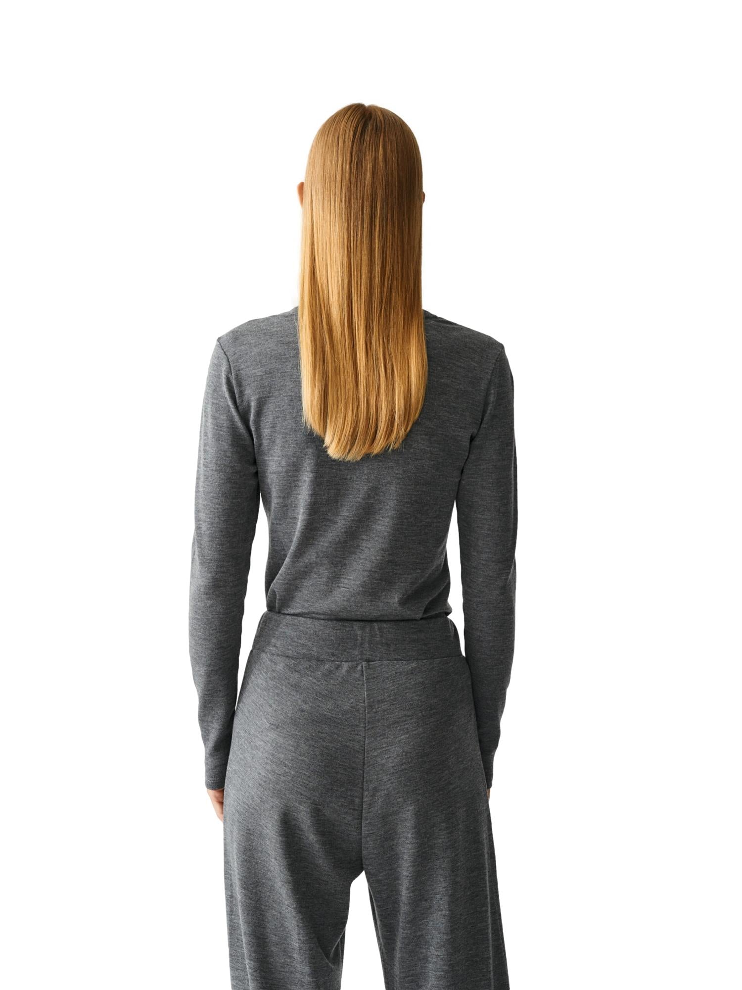 Julie Josephine Andrea Wool Longsleeve Genser Grå - modostore.no