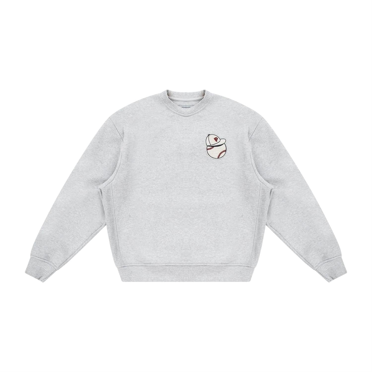 PAL At Bat Crewneck Crewneck Lys Grå Melert - modostore.no