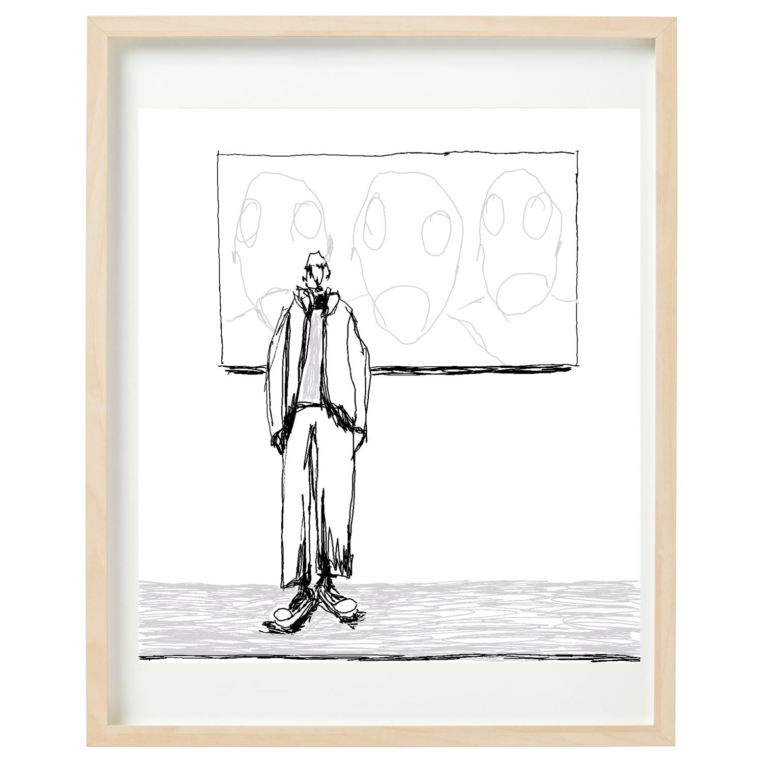 Ole-Kristian Joki Haukeberg kunstverk i A3-format, med abstrakt maleri og levende farger.