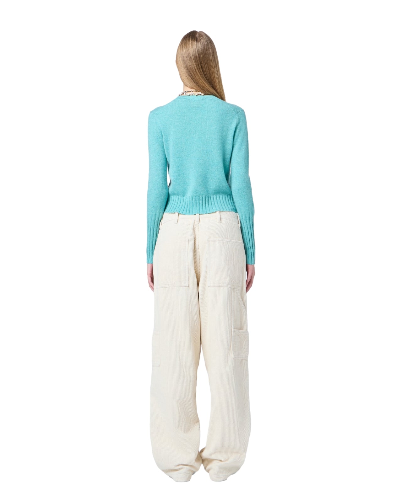 Guest In Residence Shrunken Crew Genser Turkis - modostore.no