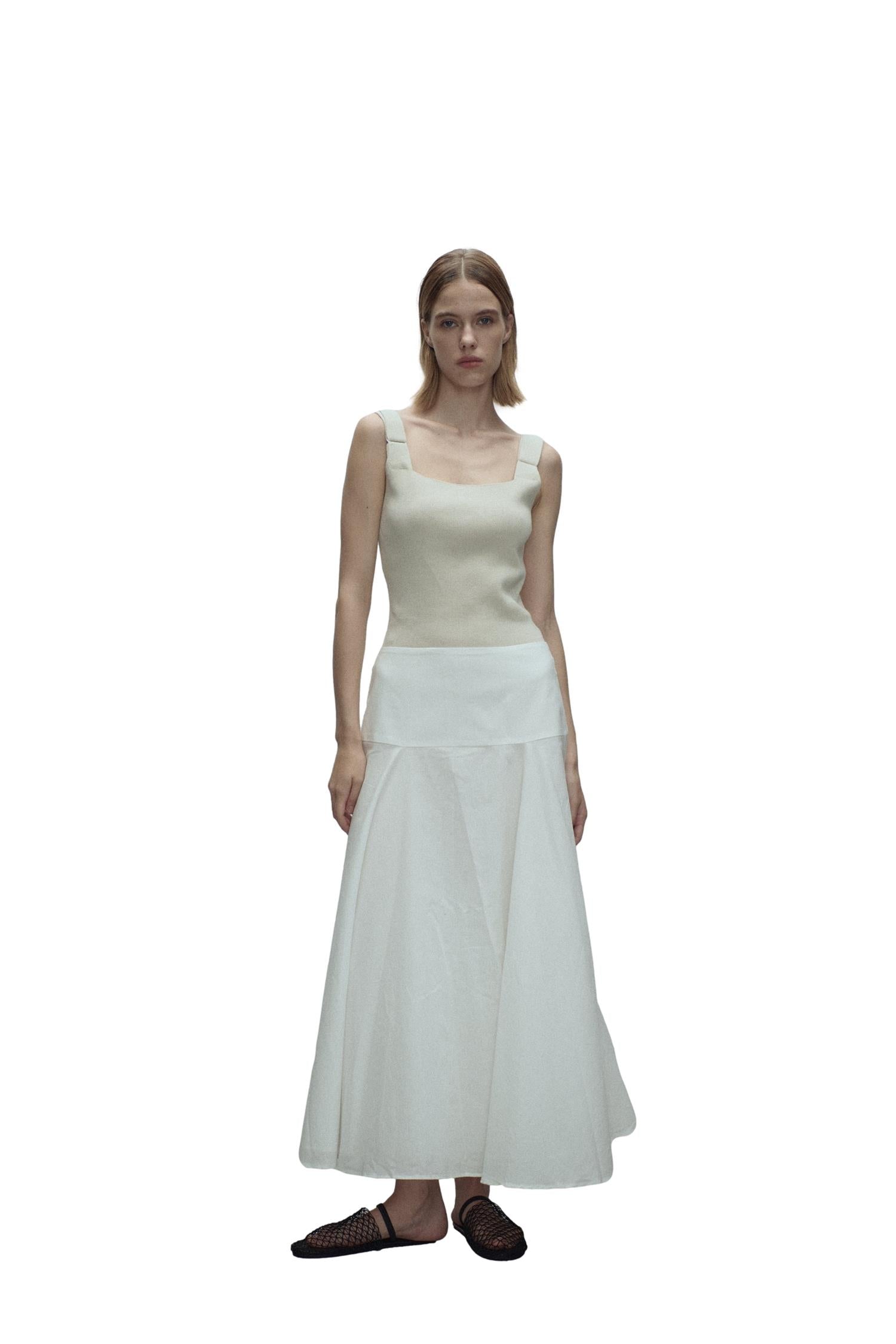 Viktoria Chan Gelene square knit Skjorte Beige - modostore.no