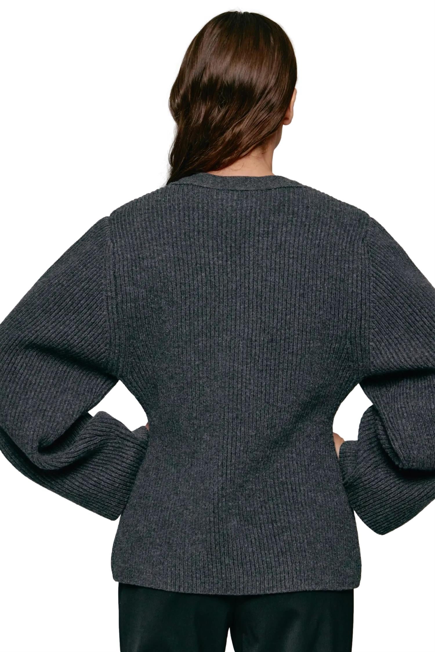 Julie Josephine Ragna Cardigan Cardigan Mørkegrå - modostore.no