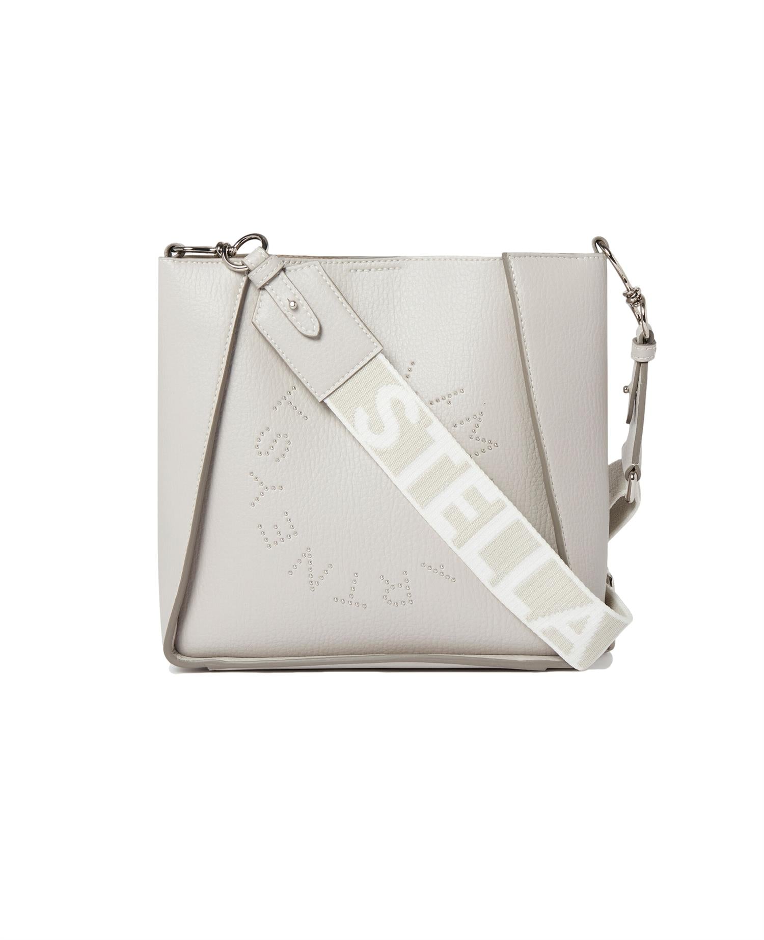 Stella McCartney Mini Crossbody Bag Embossed Grainy Mat Veske Lysegrå - modostore.no