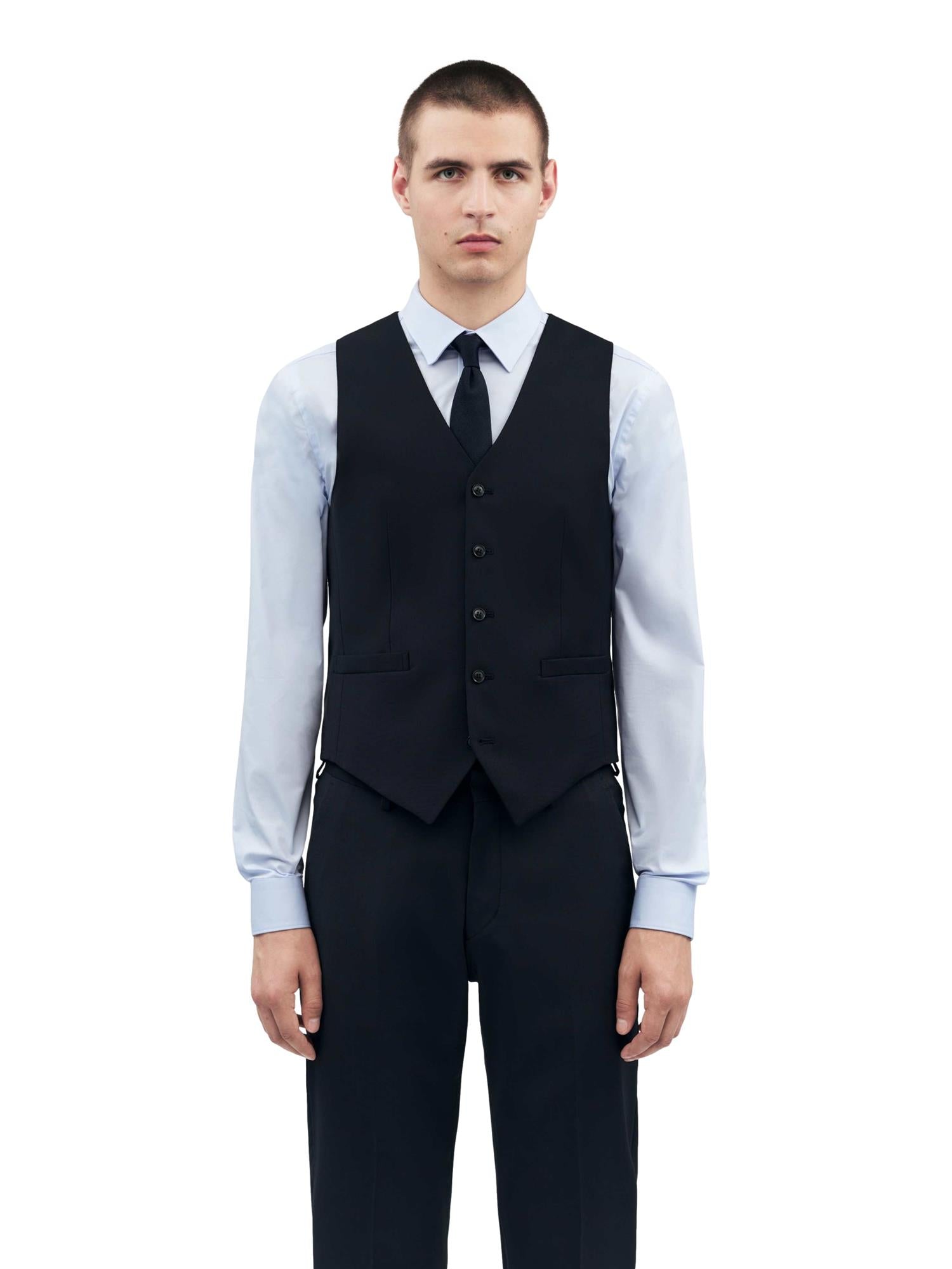 Tiger of Sweden Wayde Travel Suit Waistcoat Vest Marine - modostore.no