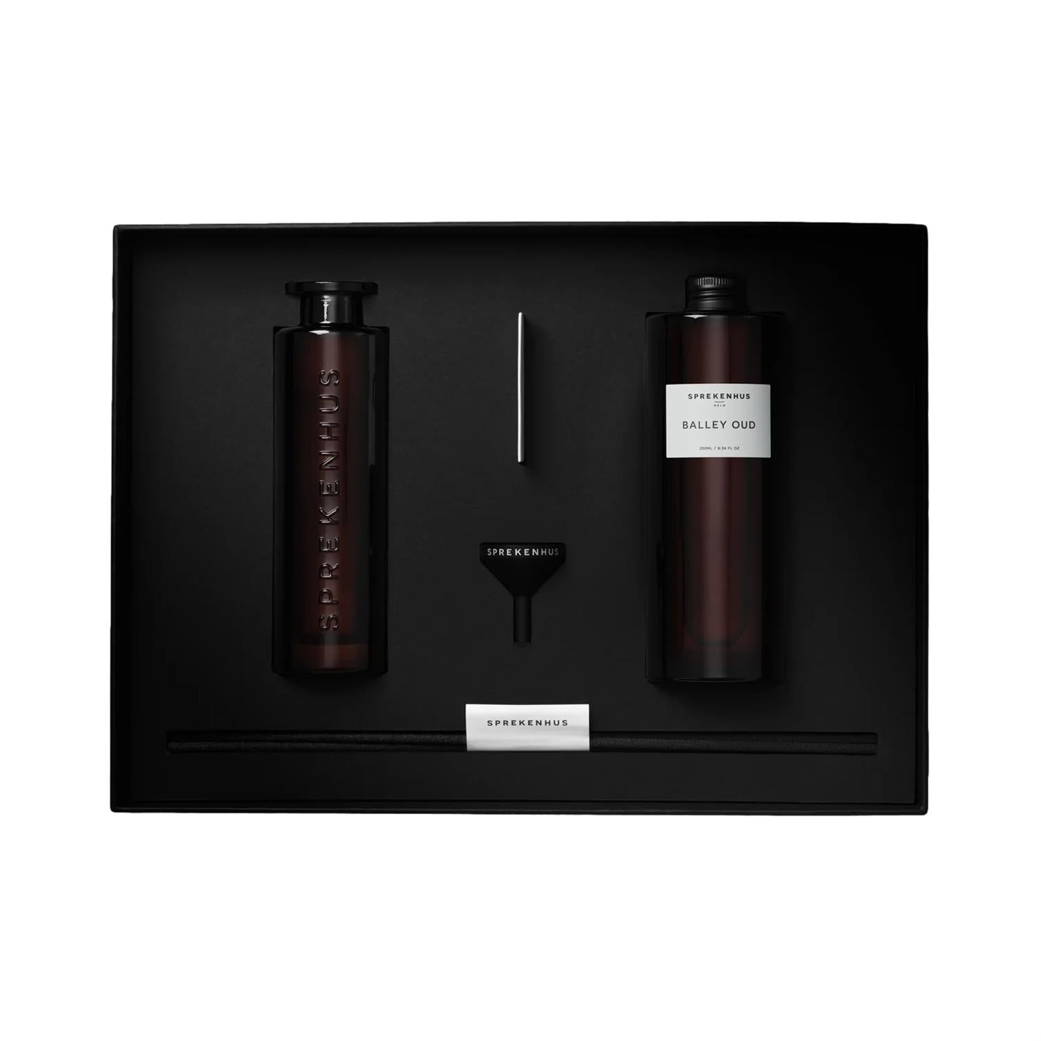 Sprekenhus Diffuser Kit 250ml - Balley Oud Duftpinner Hvit - modostore.no