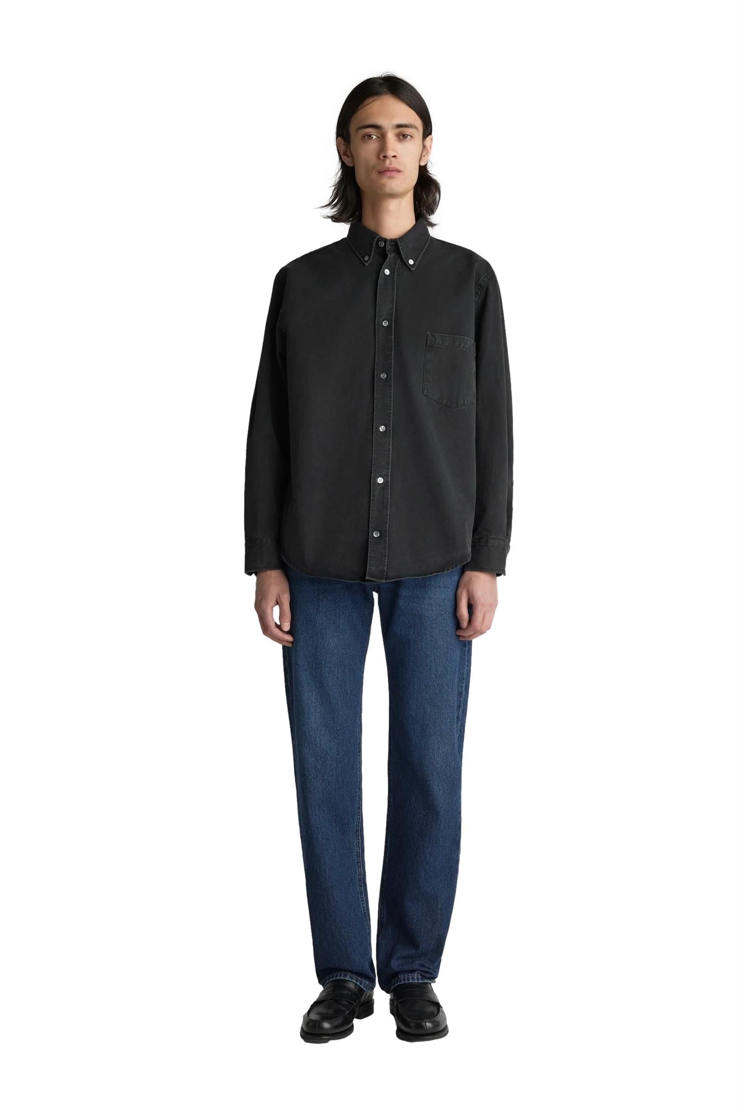 Livid Henrey Skjorte Vasket Sort