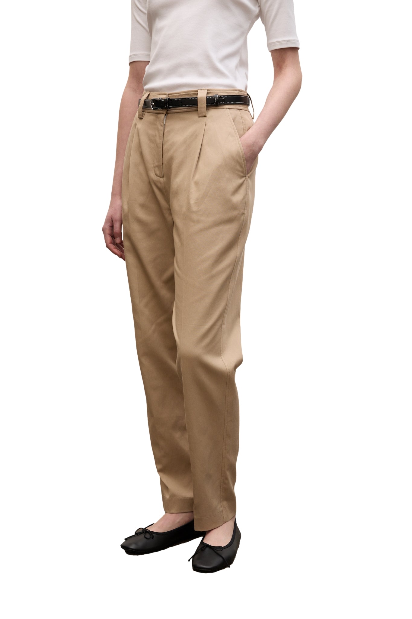 Julie Josephine Classic Twill Chino Bukse Beige - modostore.no