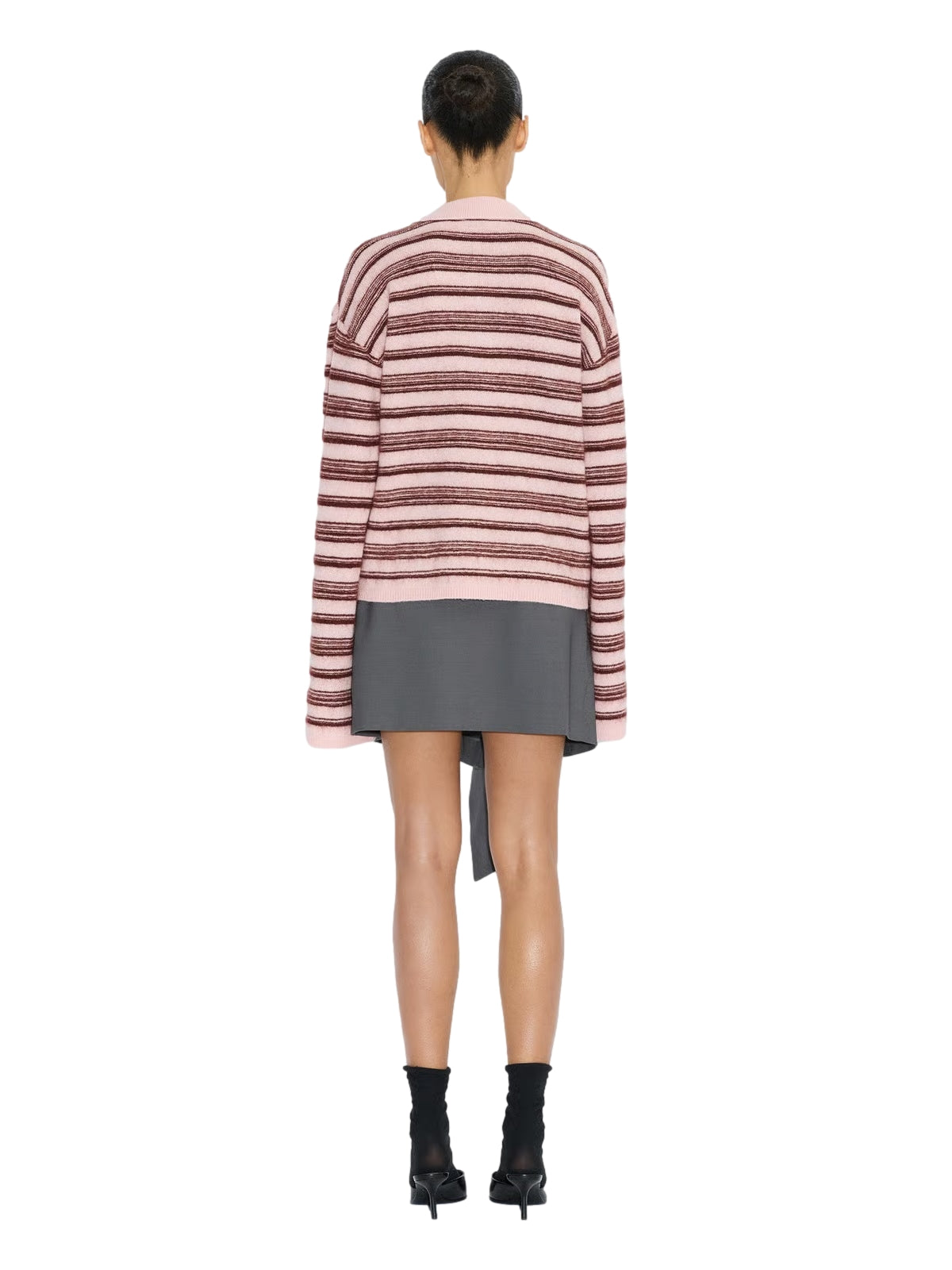 Holzweiler Olivia Wool Polo Genser Rosa Mønster - modostore.no