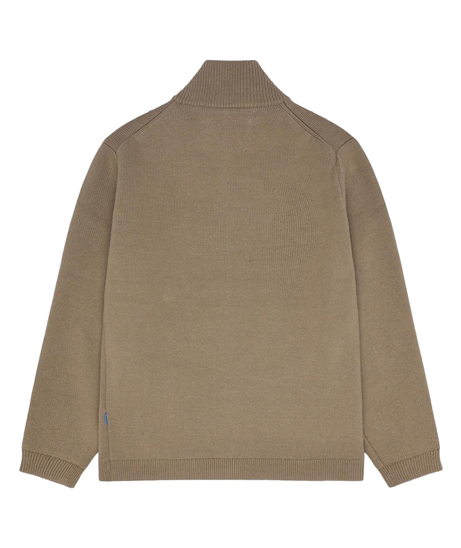 Garment Project Zipper Knit Cardigan Cardigan Mosegrønn - modostore.no