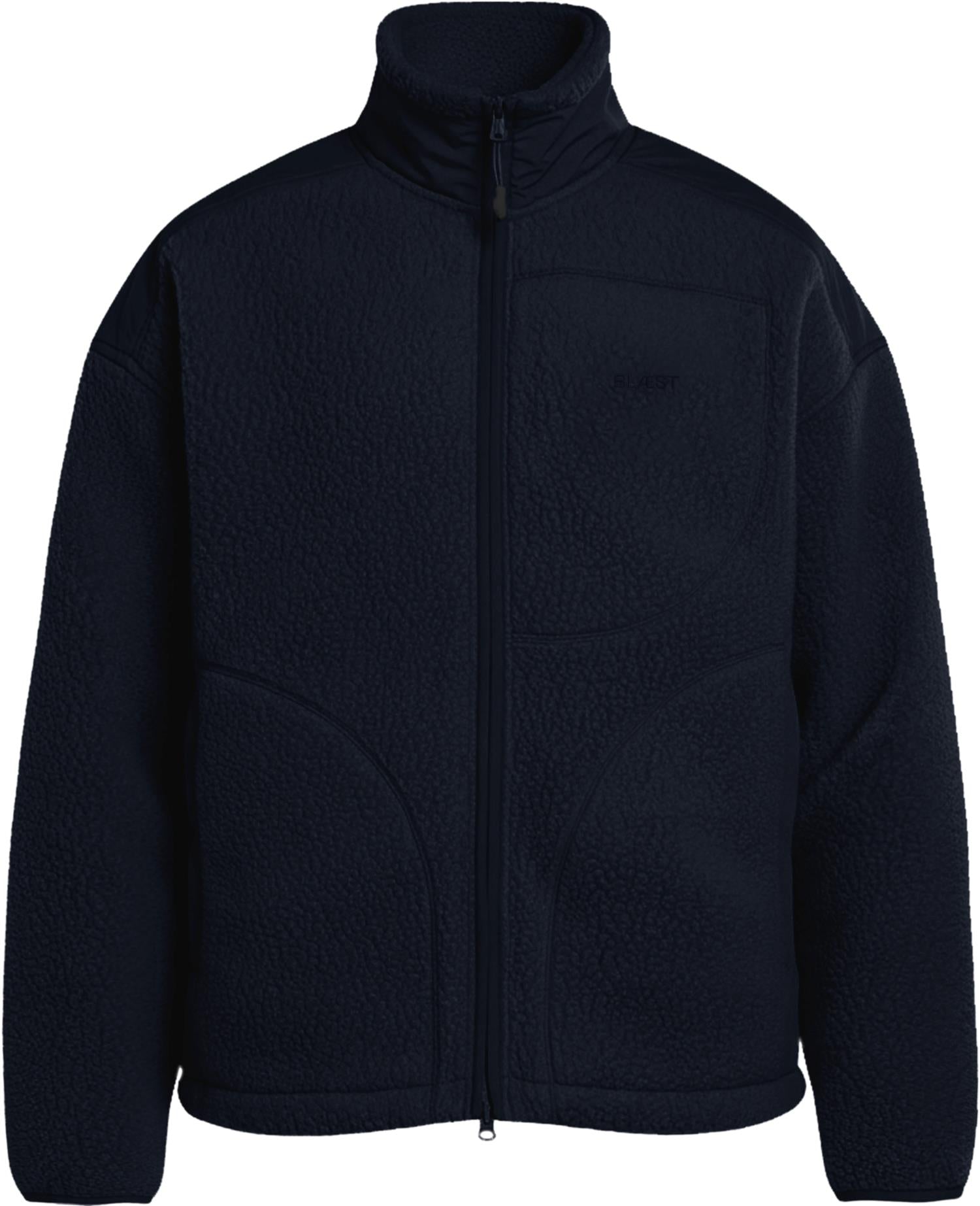 Blæst Skåla Polartec jakke i mørkeblå, varm og slitesterk navy jakke med glidelås og myk fleece-innside.