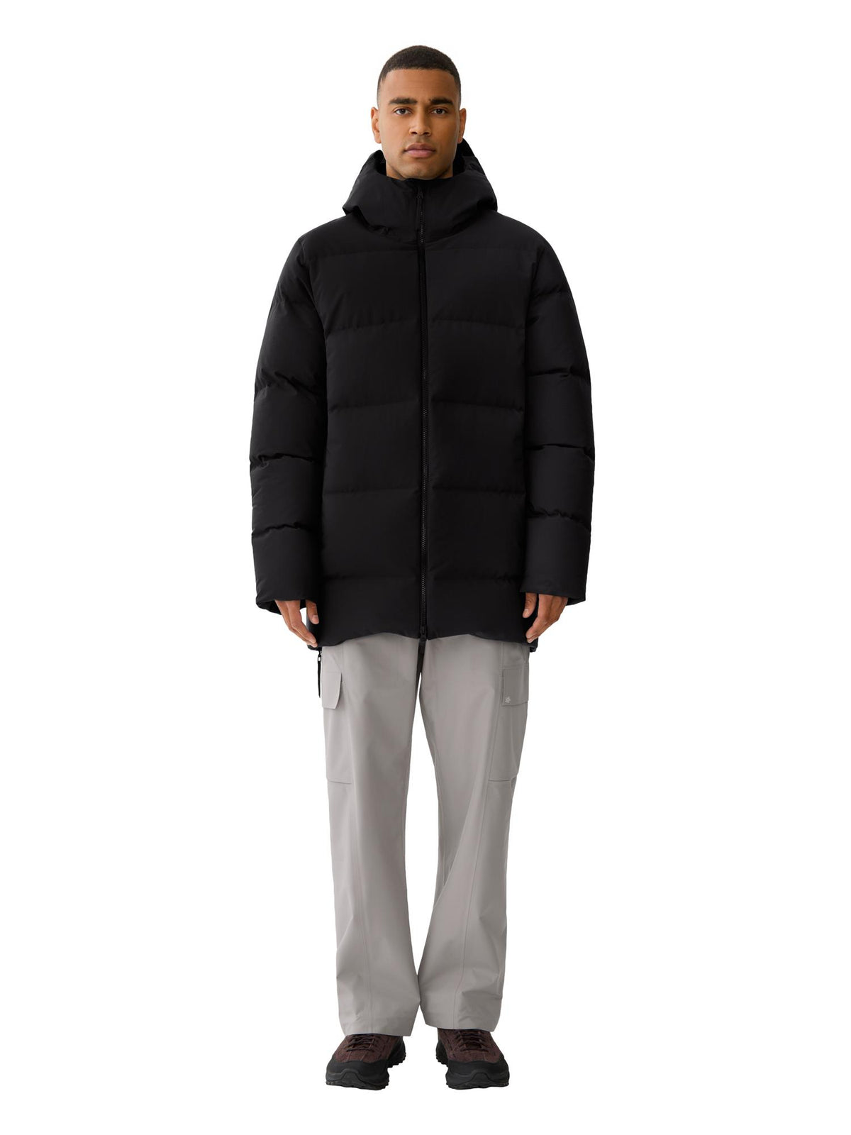 Blæst Urke Down Coat Black Jakke Sort