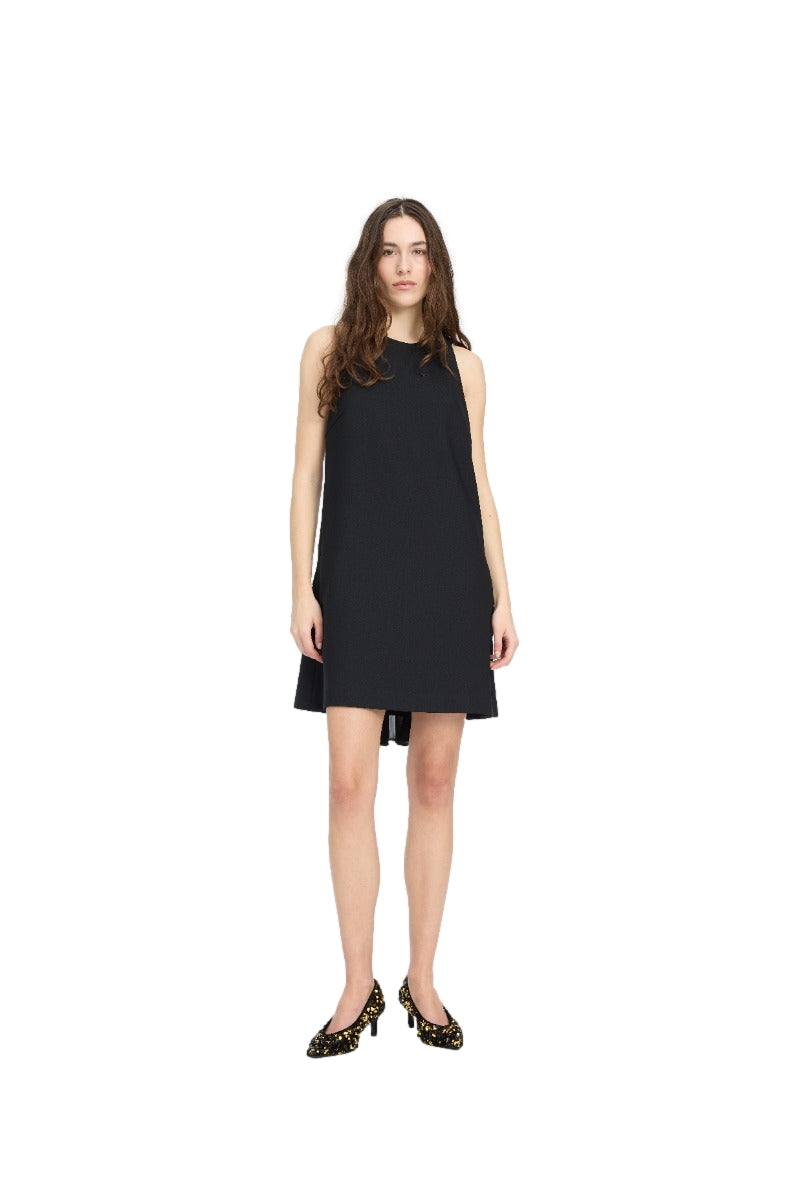 ROTATE Crepe Mini A-Line Dress Kjole Sort