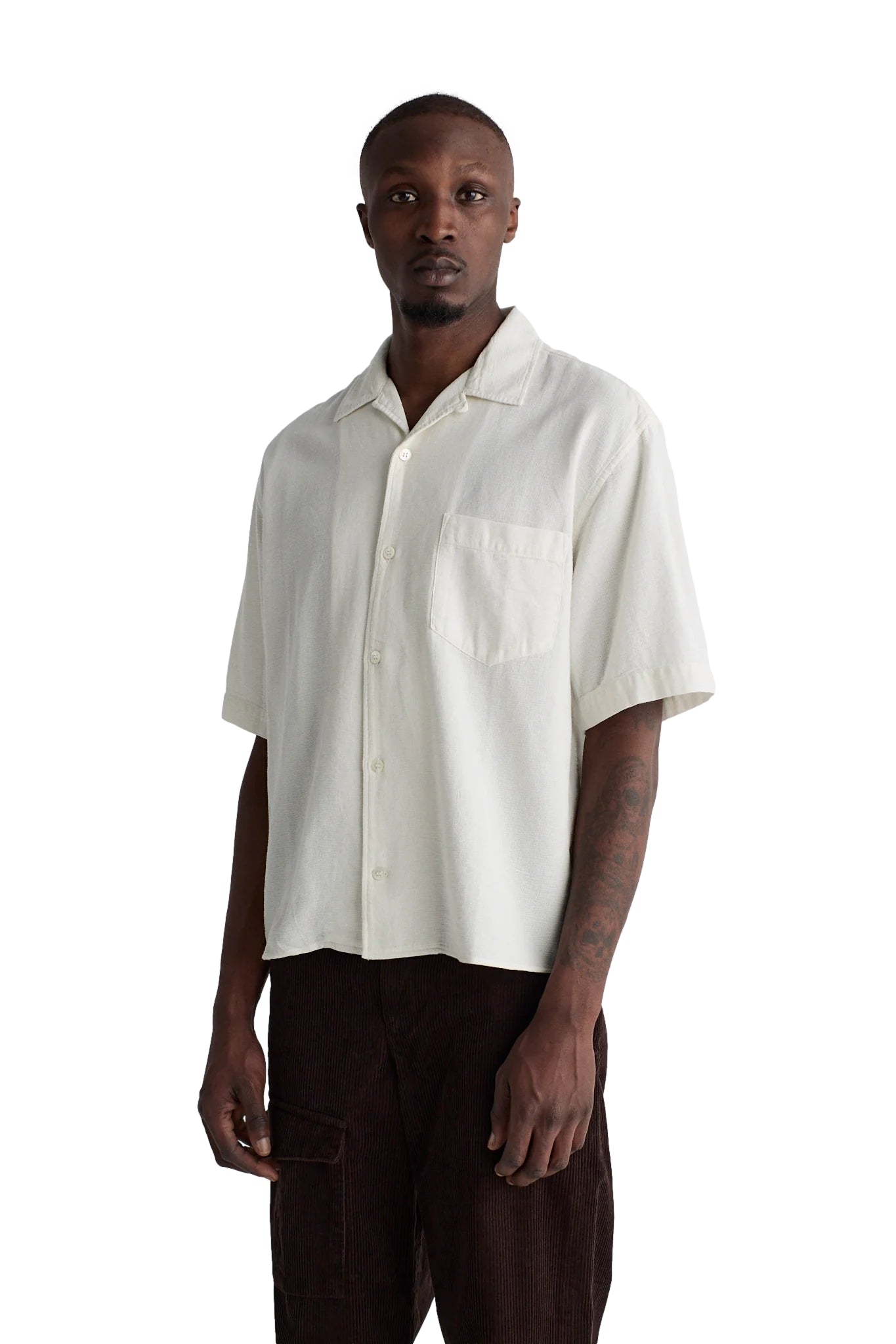 Livid Stone Loose Skjorte Hvit - modostore.no