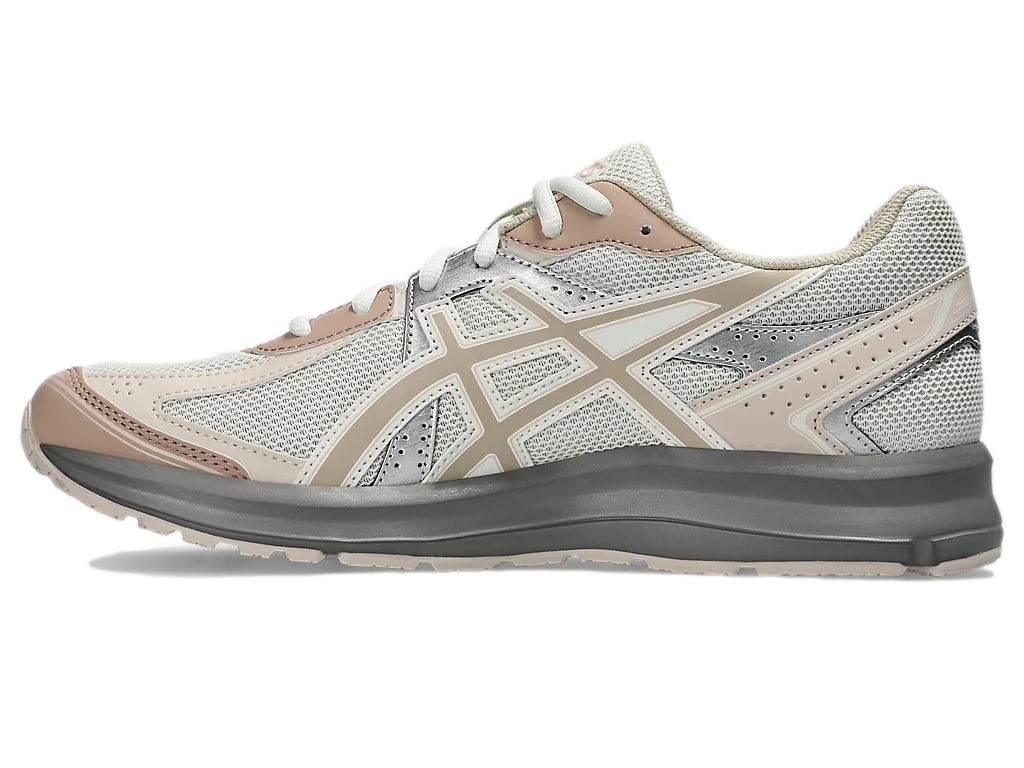 Asics JOG 100S Cream/Feather Grey Sko Rosa Mønster - modostore.no