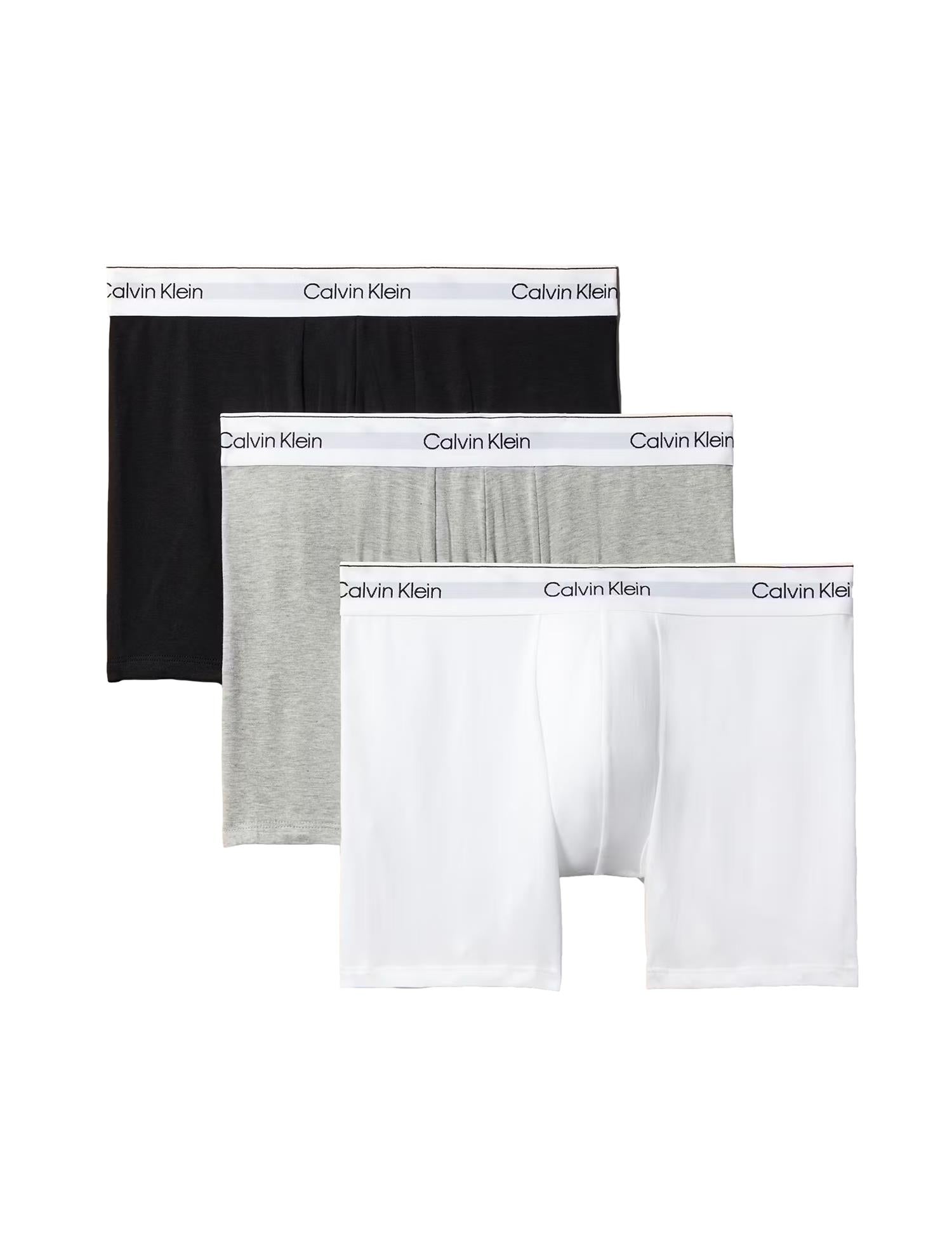 Calvin Klein Underwear Boxer Brief Modern Cotton 3PK Boxershorts Hvit/Grå/Sort - modostore.no