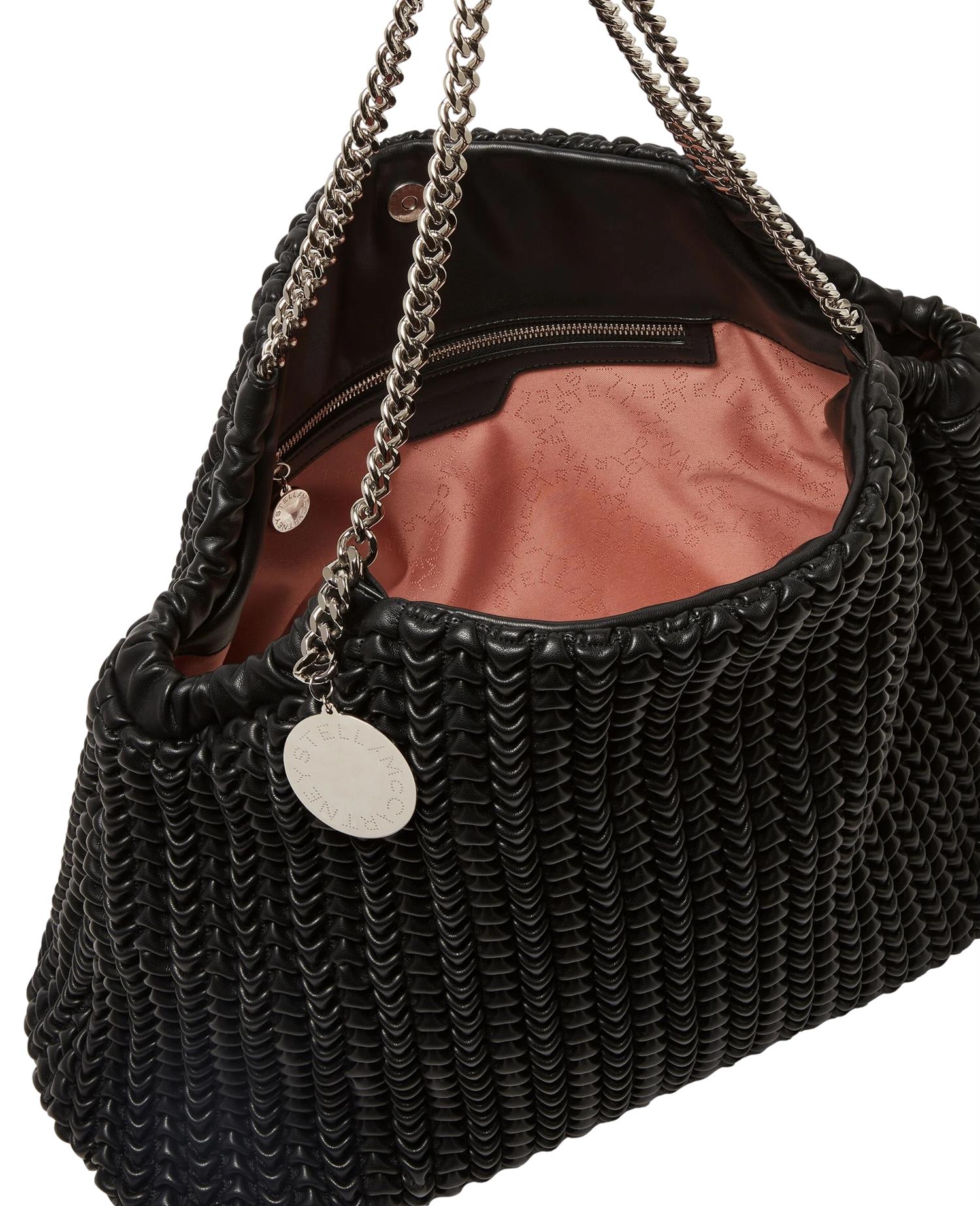 Stella McCartney Falabella Drawstring Bag Embroidery Veske Sort