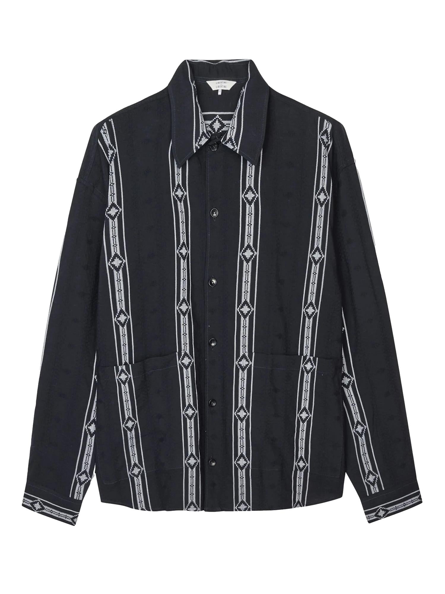Libertine Libertine Venture Shirt Skjorte Stripet Mørkeblå