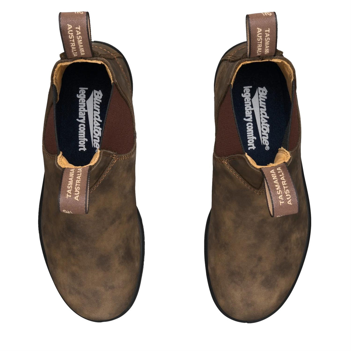 Blundstone 585 Chelsea Sko i brun melert, herre, med komfortabel design og slitesterkt lærmateriale, vist fra siden