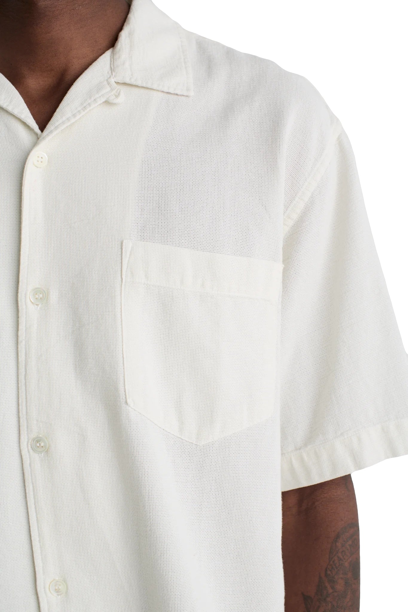 Livid Stone Loose Skjorte Hvit - modostore.no