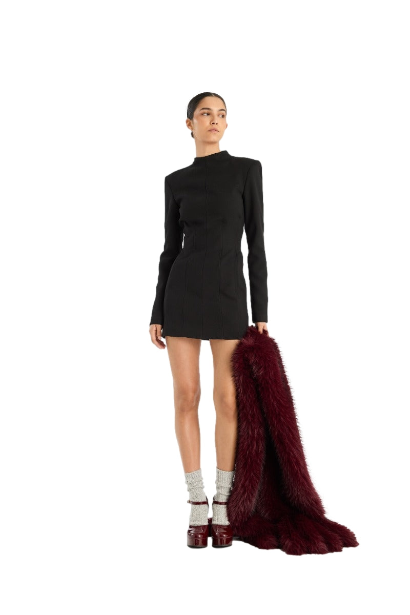 ROTATE Suiting LS Mini Dress Kjole Sort