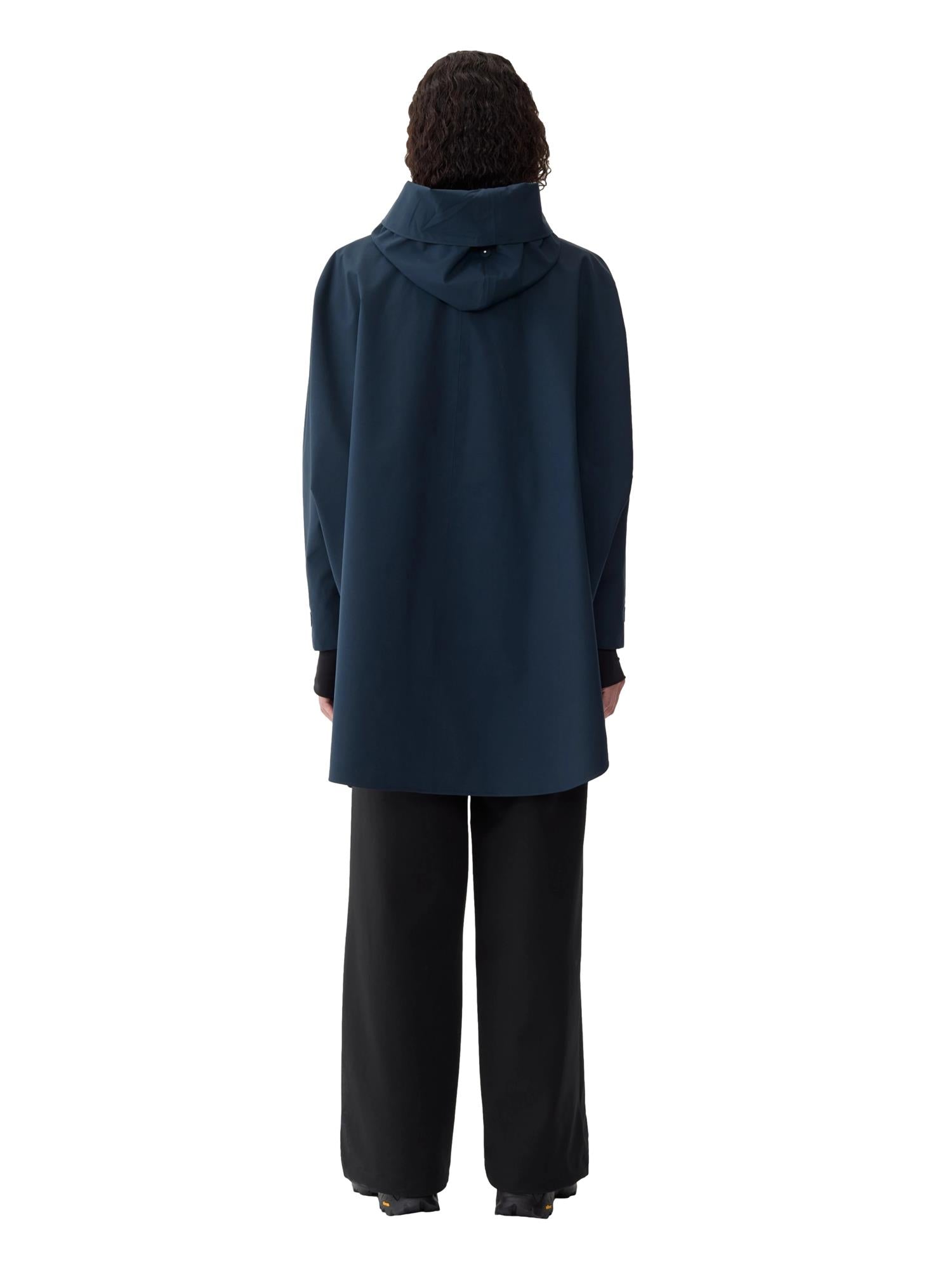 Blæst Bergen Poncho Dark Navy Jakke Mørkeblå
