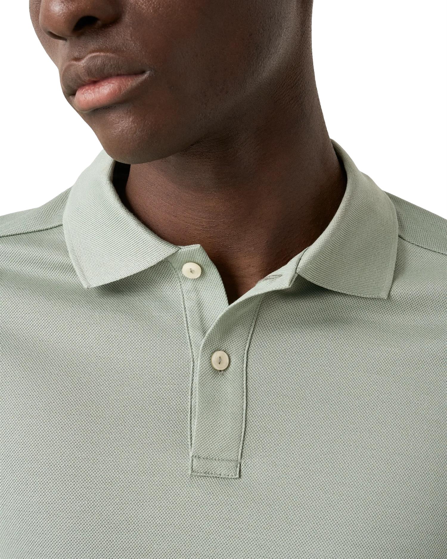 Eton Filo di Scozia Solid Piqué T-shirt Lysegrønn - modostore.no