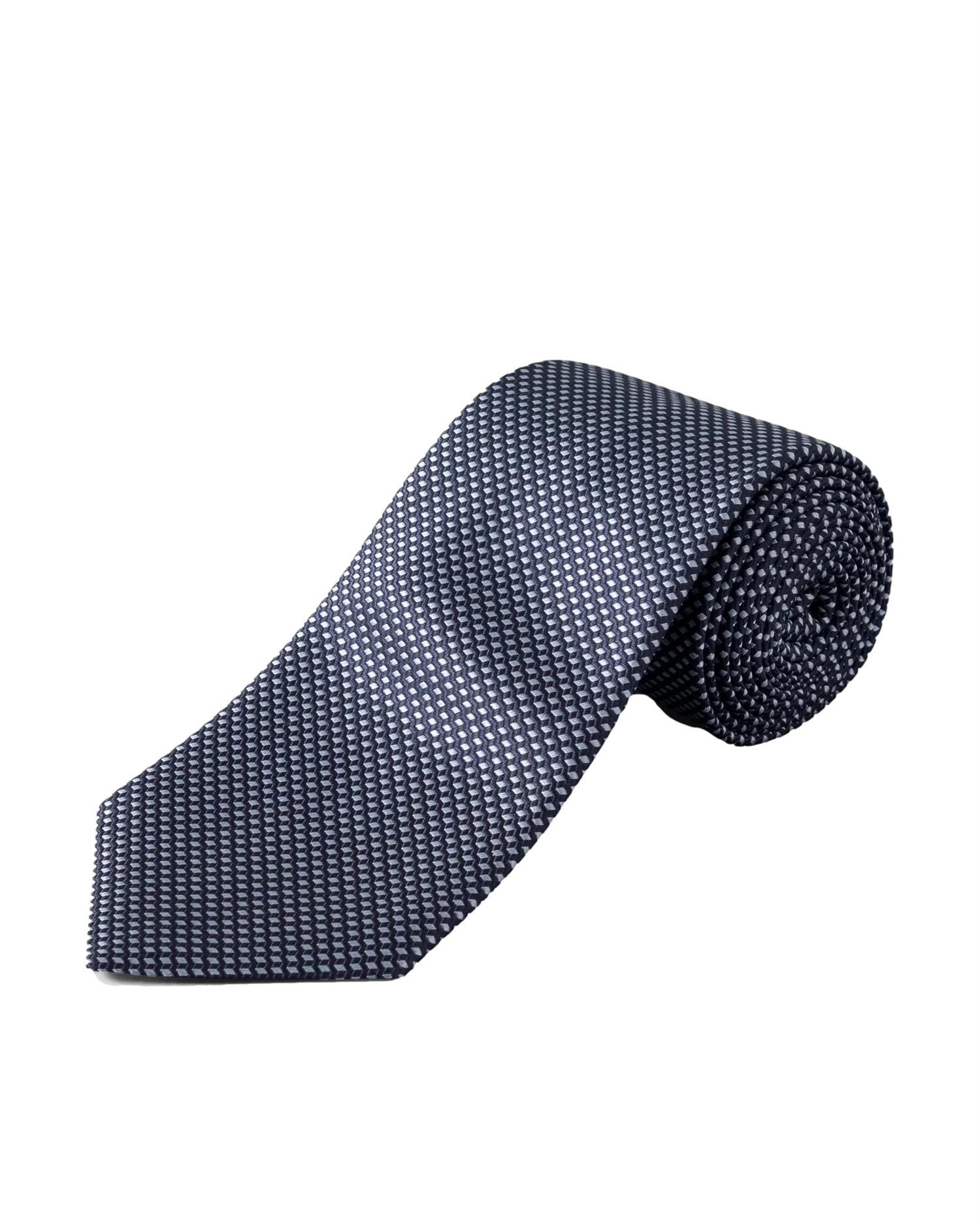 Eton Geometric Woven Slik Tie Slips Mørkeblå - modostore.no