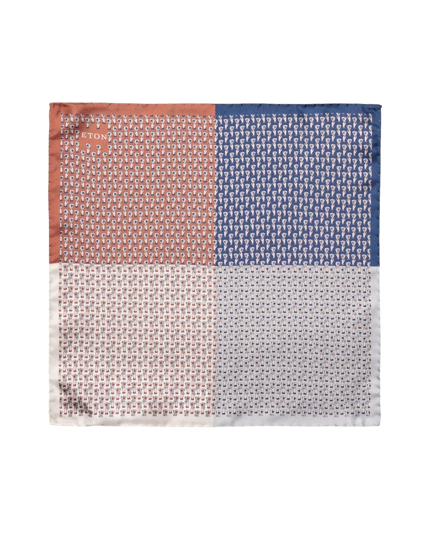 Eton Motif Silk Pocket Pyntetørkle Multi - modostore.no