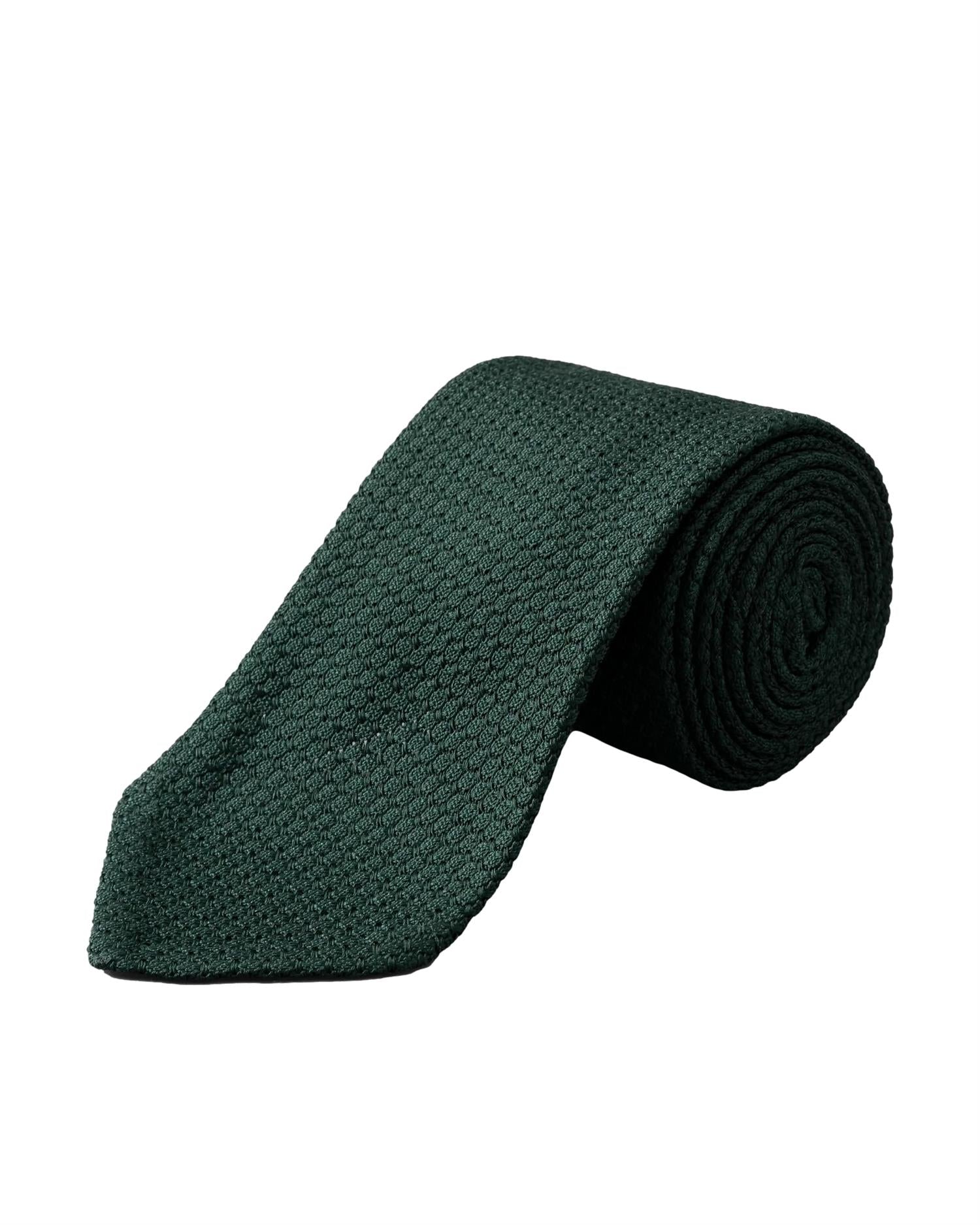 Eton Solid Grenadine Tie Slips Mørkegrønn - modostore.no