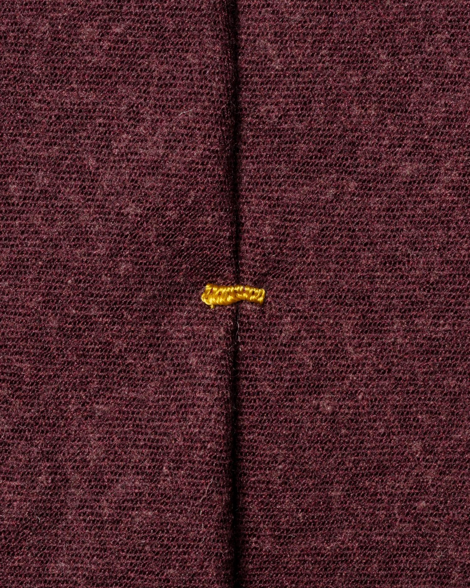 Eton Solid Wool Flannel Tie Slips Mørkerød - modostore.no
