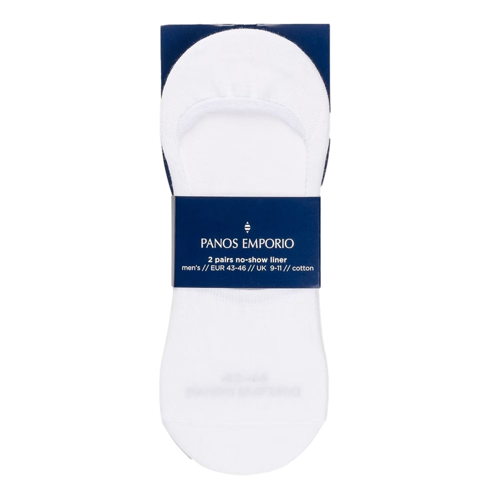 Panos Emporio Runar Cotton No-Show Sokker Hvit - modostore.no